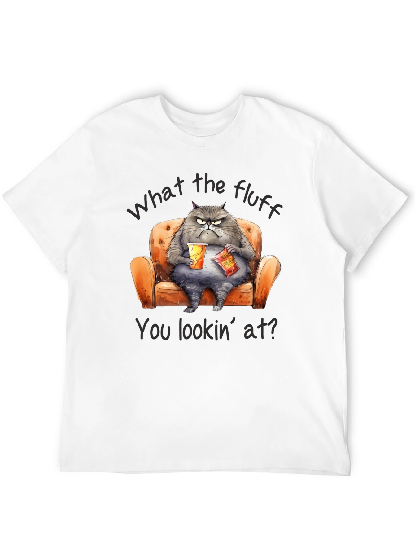Funny Grumpy Cat T-Shirt - What the Fluff? - 12