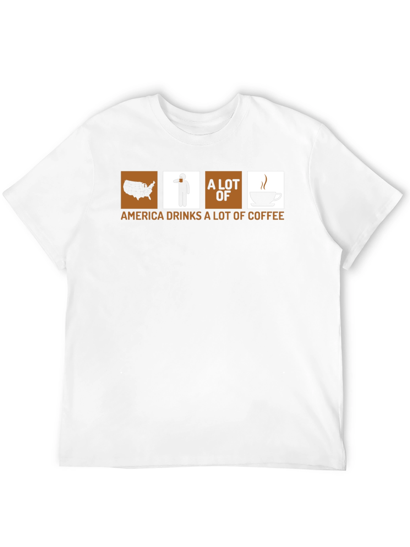 Black America Drinks Coffee Graphic Tee - Black view 12
