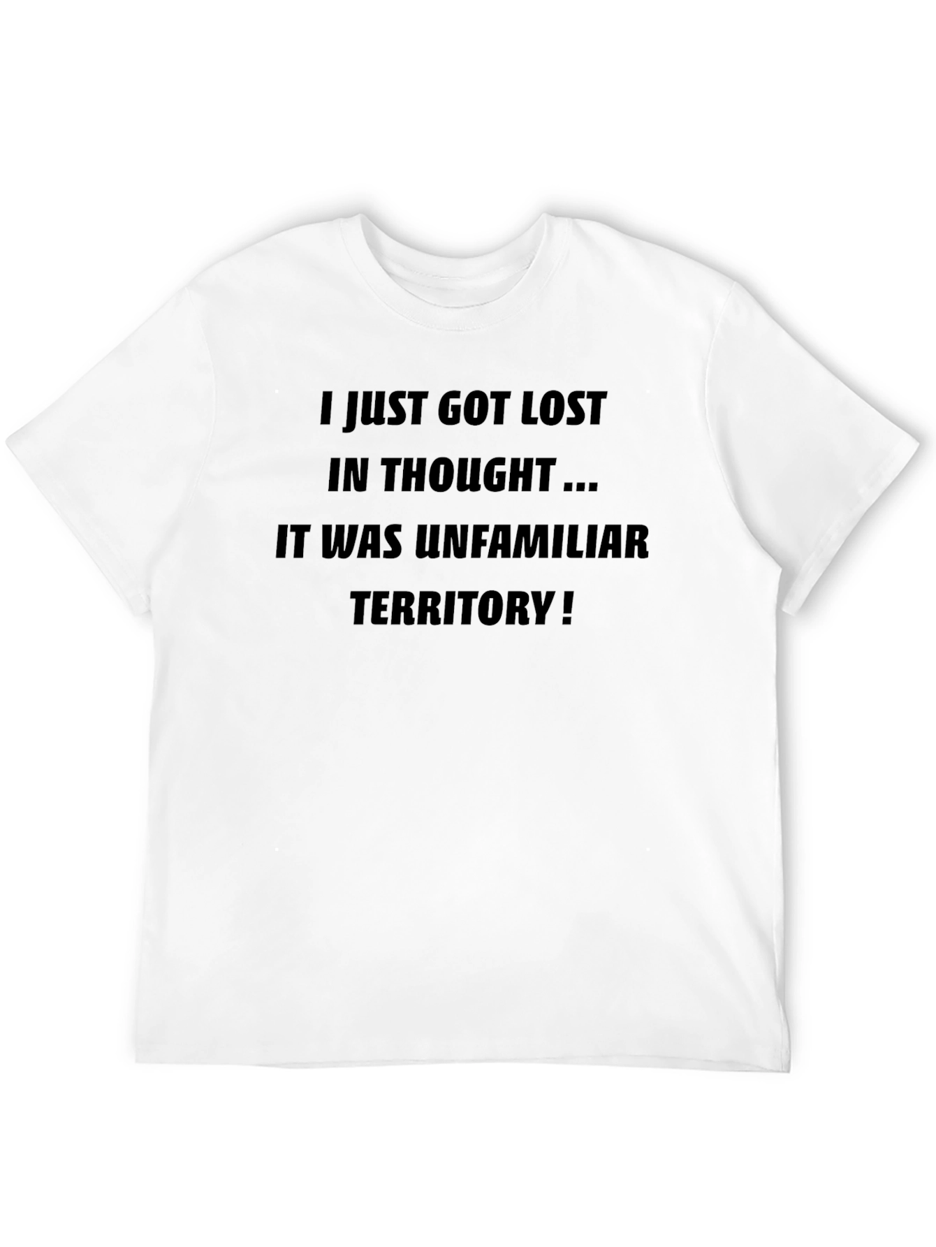 Black Lost in Thought Novelty Graphic T-Shirt view 12