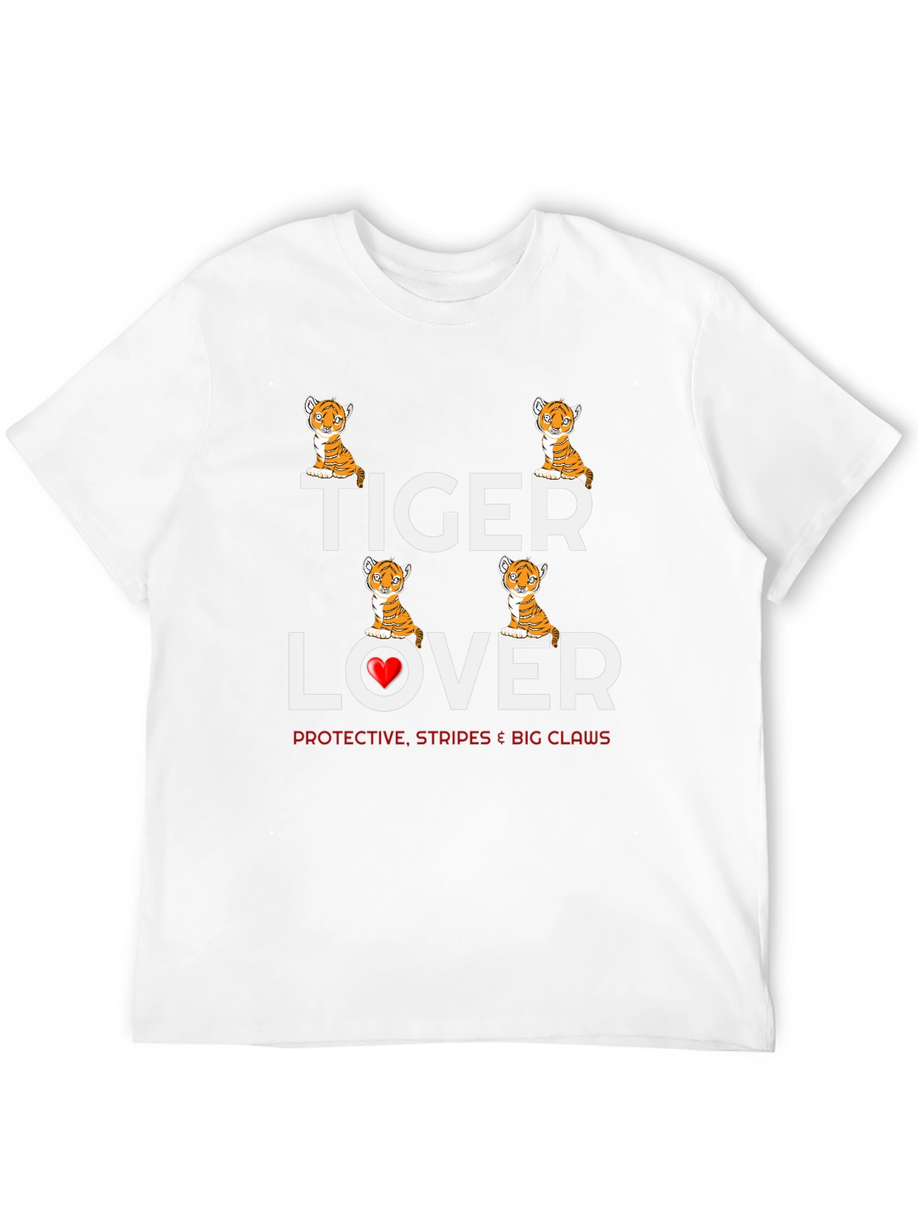 Black Tiger Lover T-Shirt - Cute Animal Graphic Tee view 12