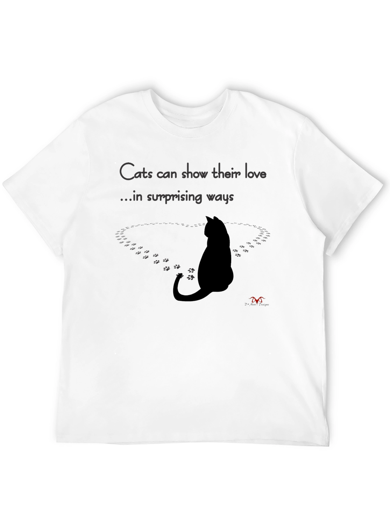 Black Cat Love Surprise T-Shirt view 12