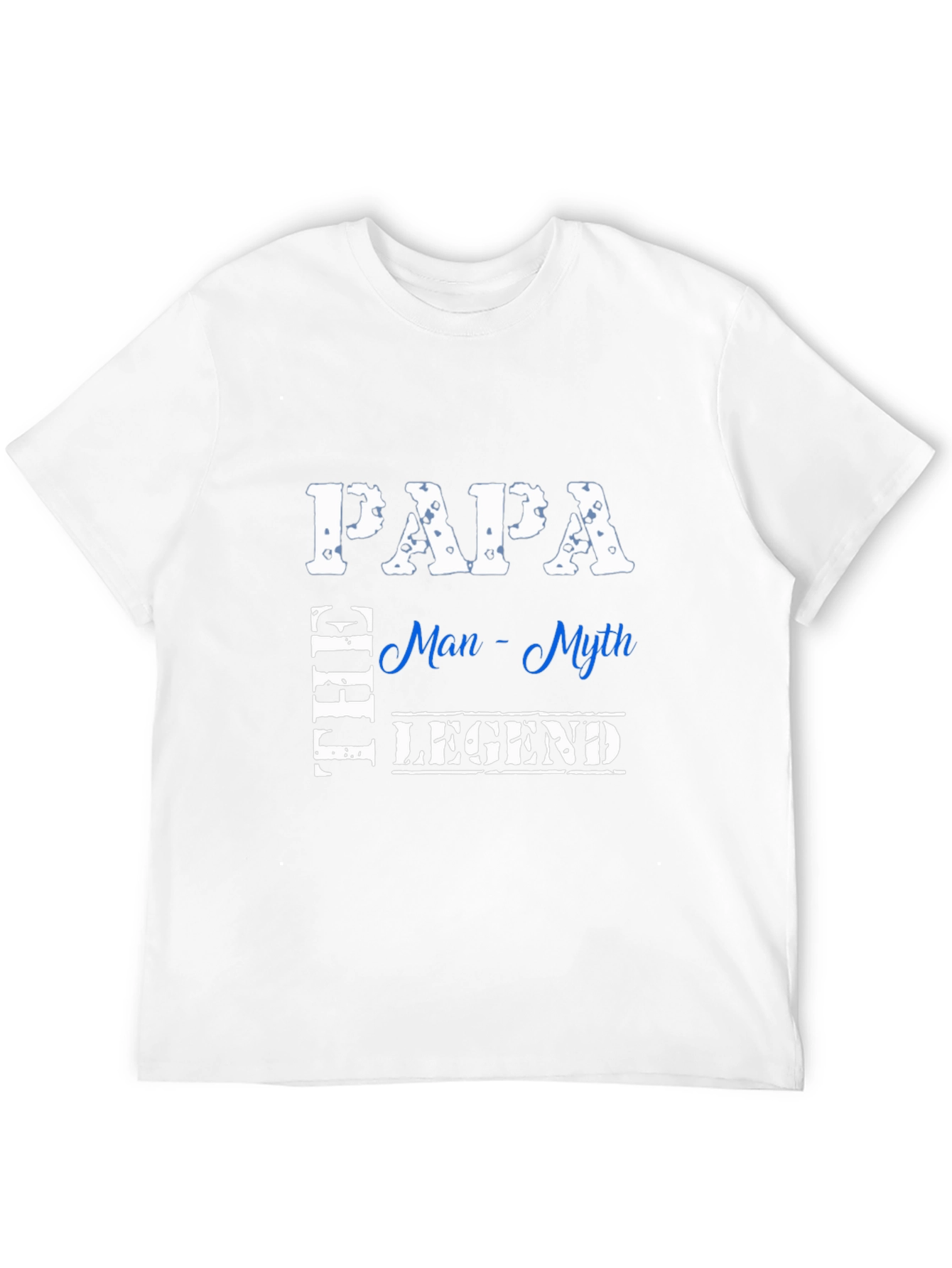Papa The Man Myth Legend T-Shirt - Black - 12
