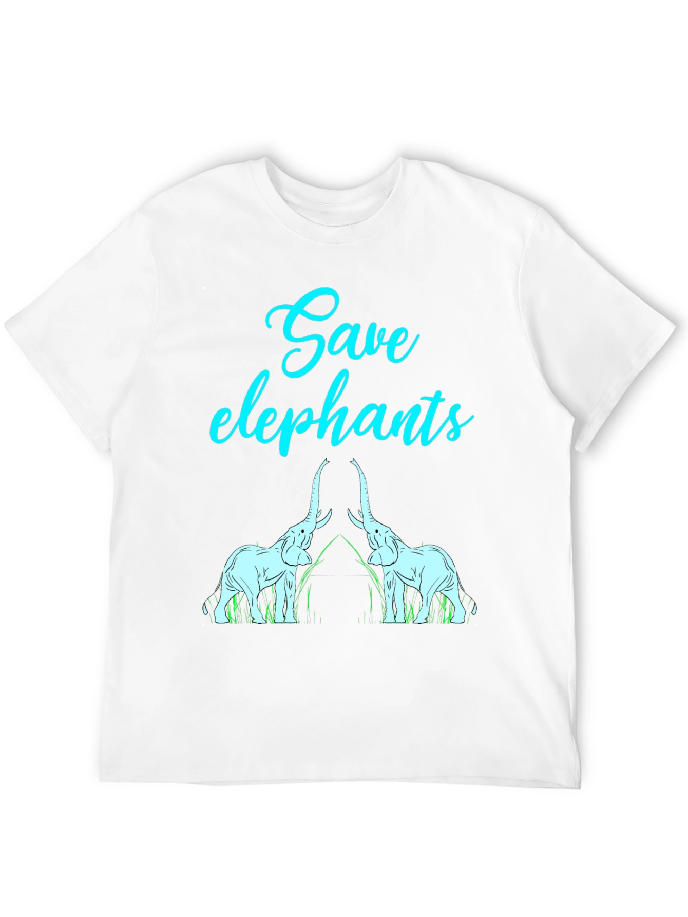Black Save Elephants Graphic Tee - Wildlife Conservation T-Shirt view 12