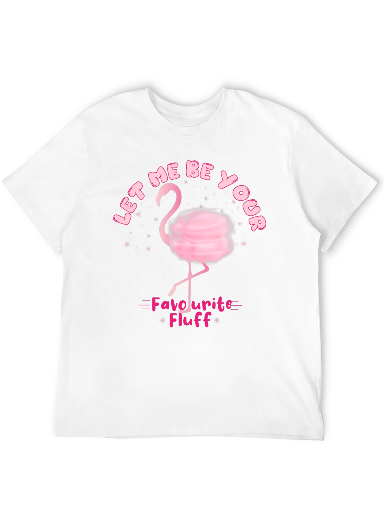 Black Whimsical Flamingo T-Shirt: Let Me Be Your Fluff! view 12