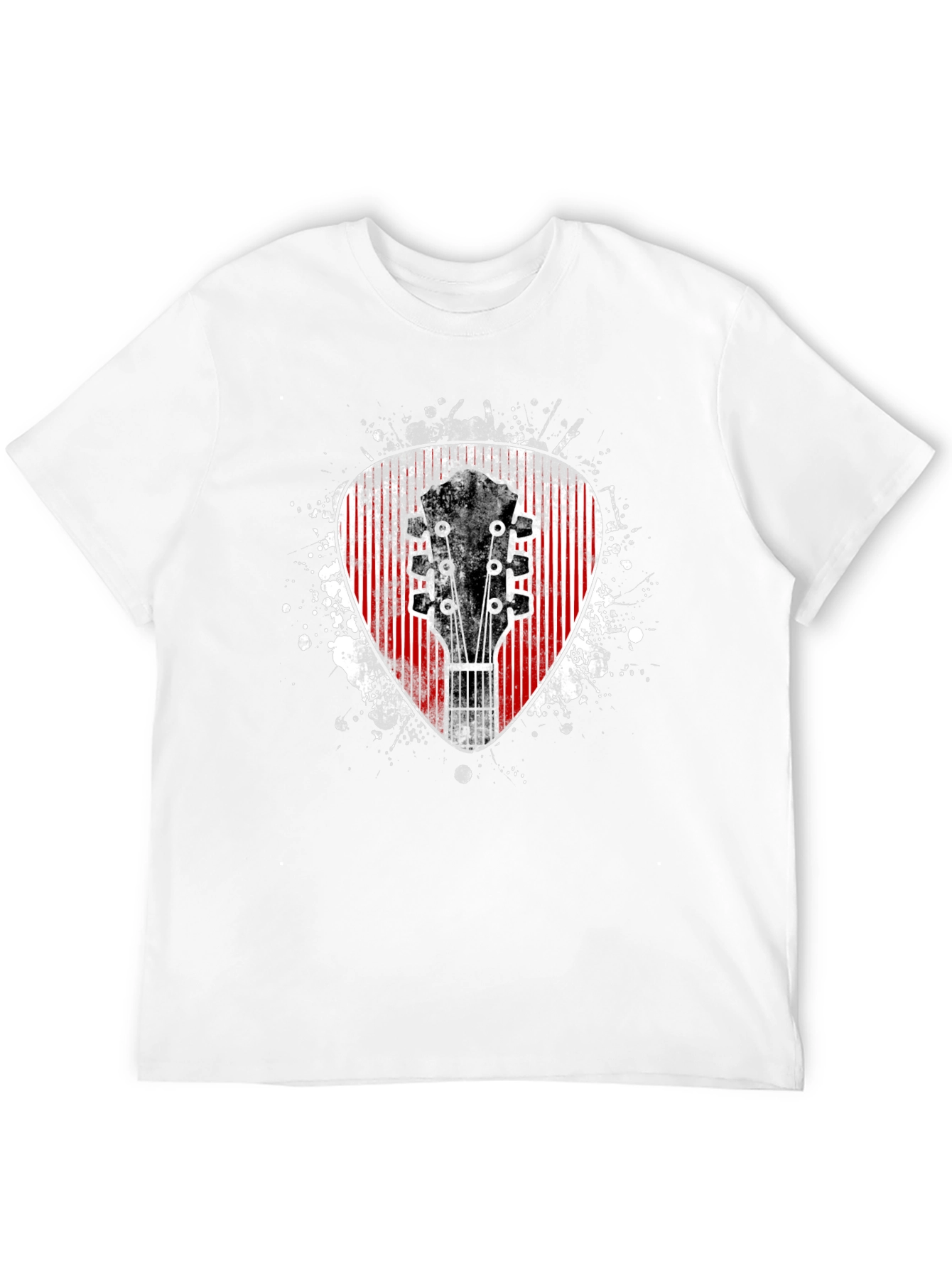 Black Guitar Pick Graphic Tee - Rock & Roll Shirt view 12