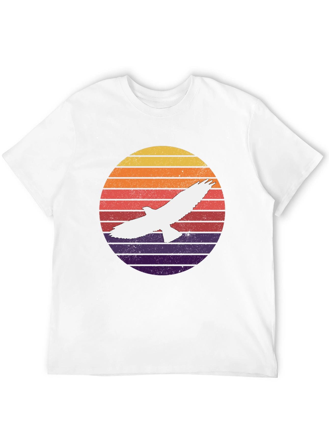 Black Retro Eagle Sunset T-Shirt view 12