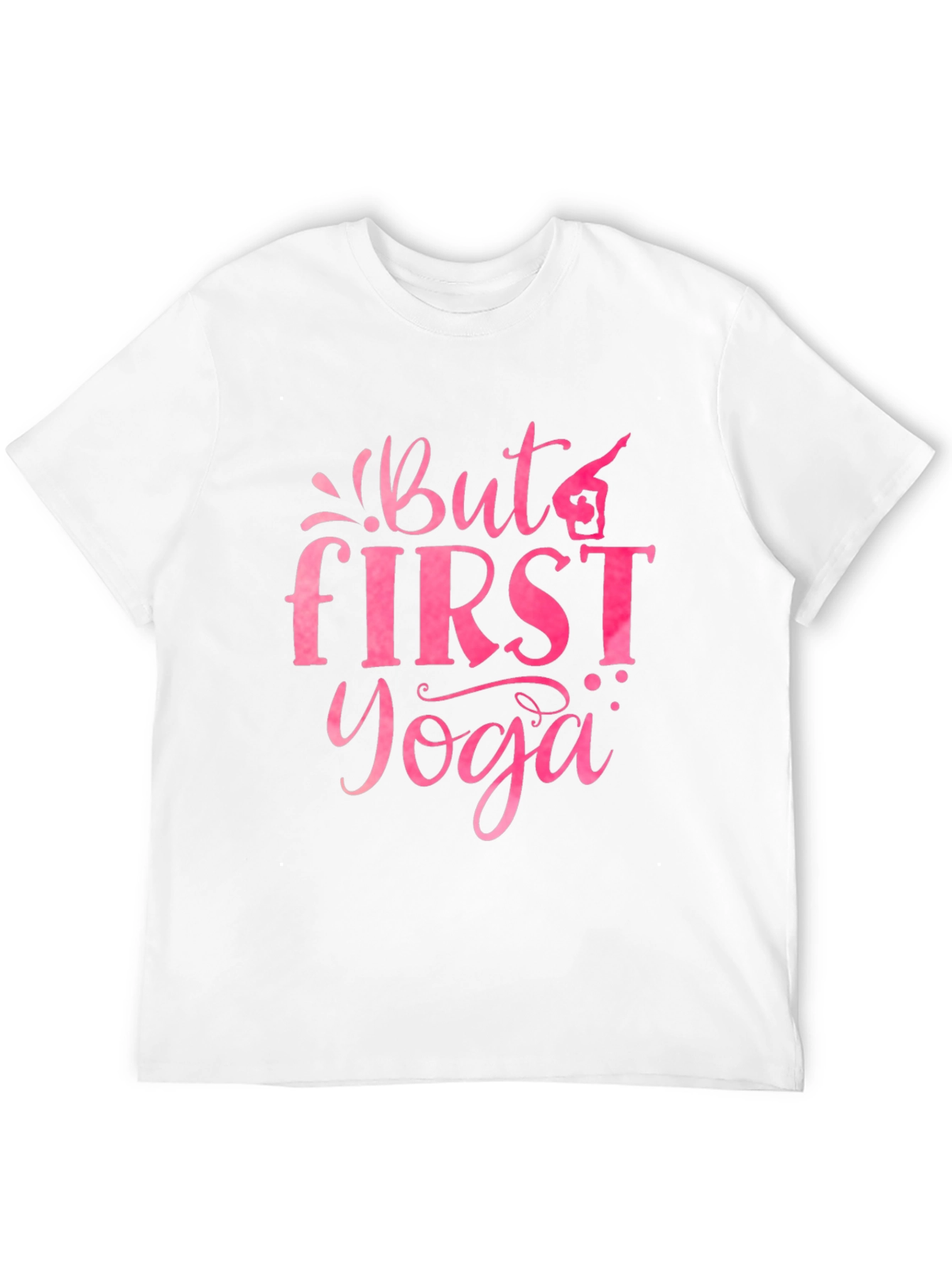 Black But First Yoga Graphic Tee - Black Cotton view 12