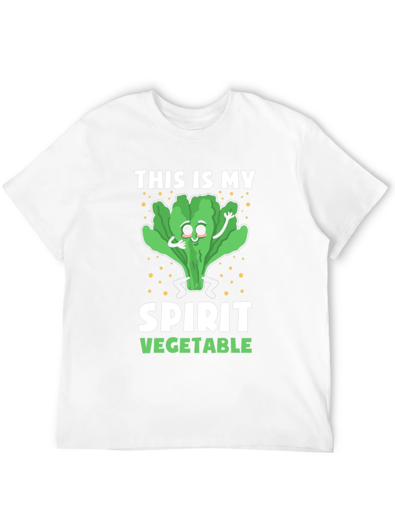 Black Spirit Vegetable T-Shirt - Lettuce Design view 12