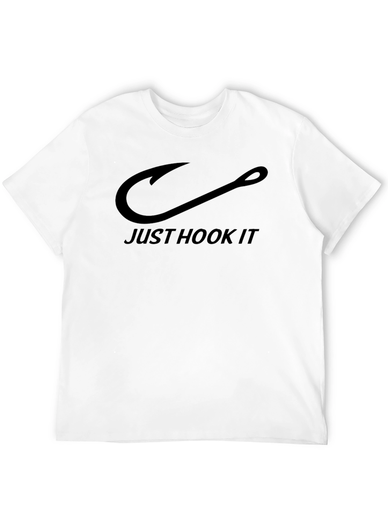 Black Just Hook It T-Shirt - Black Fishing Tee view 12