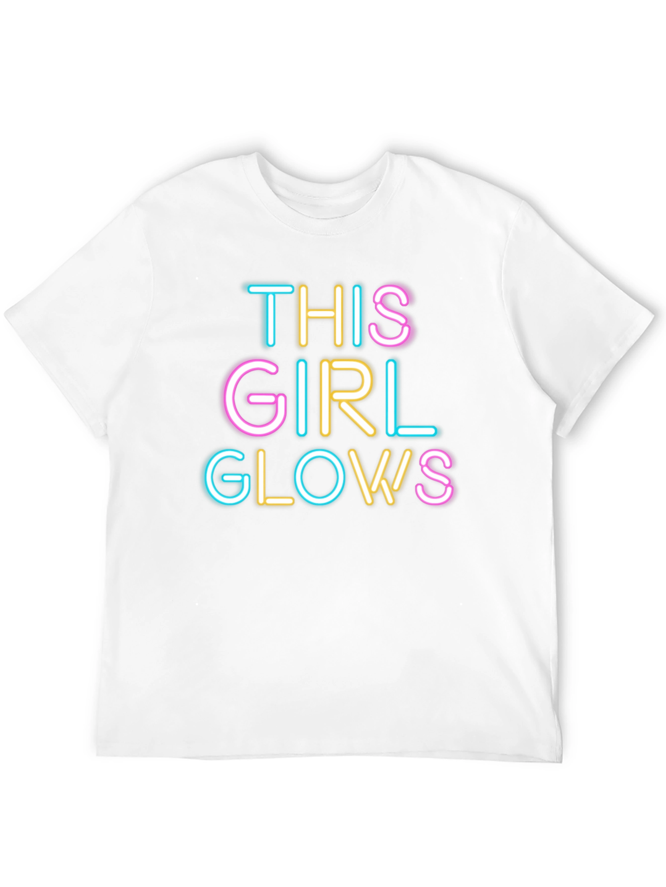 Black This Girl Glows Black Crew Neck Graphic Tee view 12