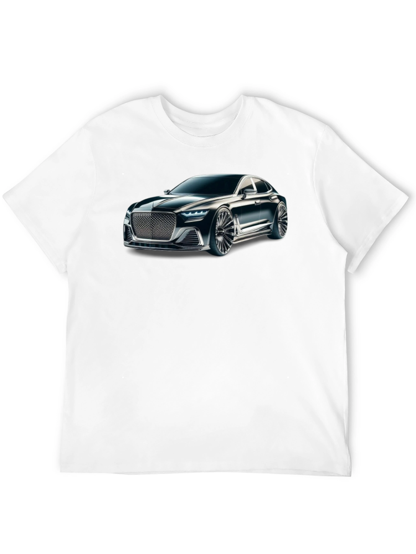 Black Sleek Car Graphic Black T-Shirt view 12