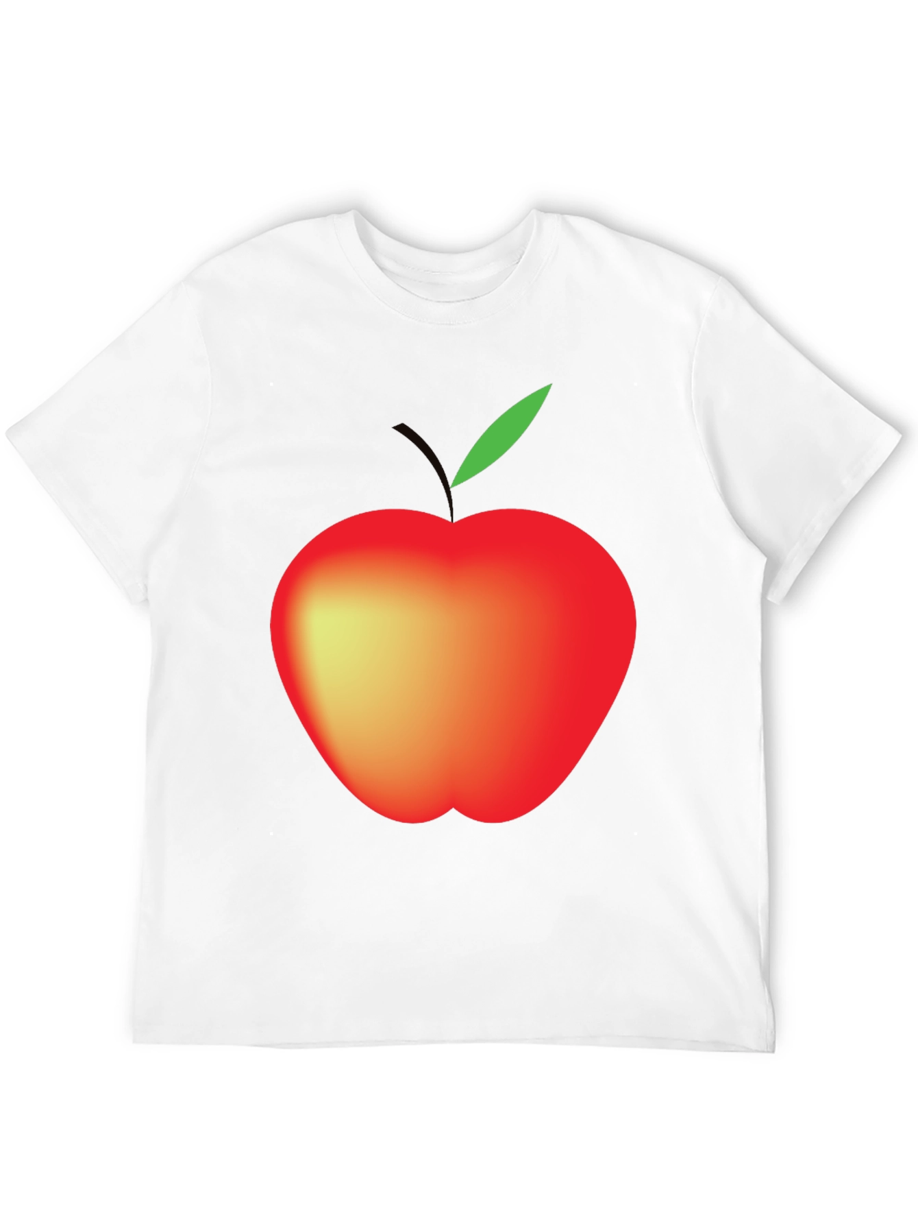 Black Men's Black Apple Graphic T-Shirt view 12