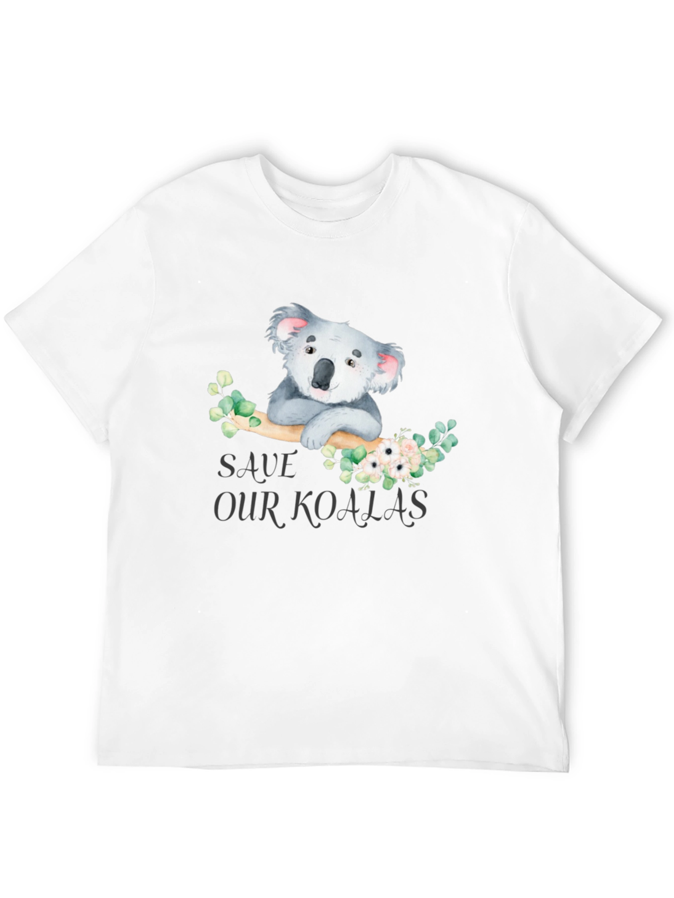 Black Save Our Koalas Graphic Tee - Soft Cotton view 12