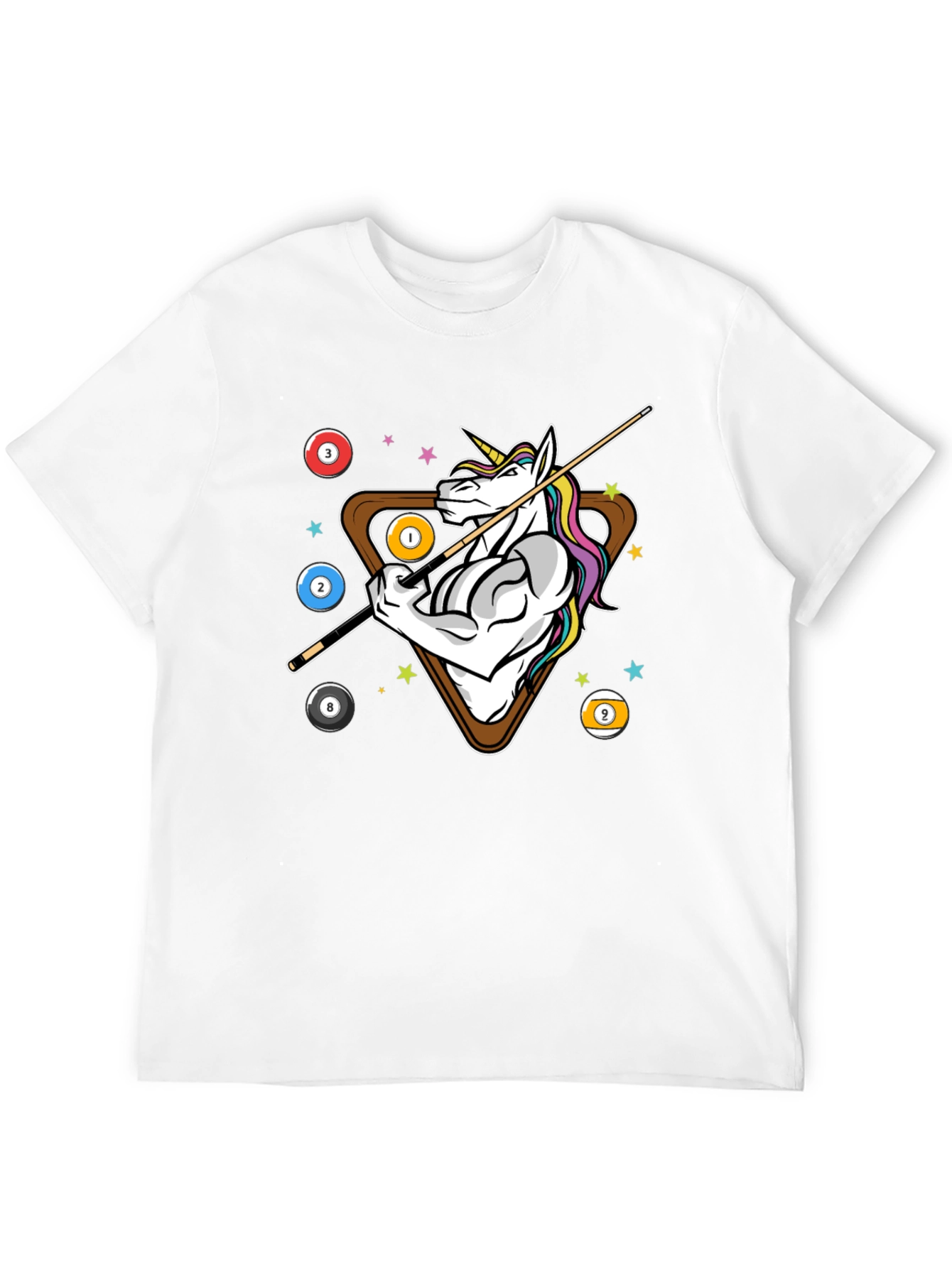 Black Unicorn Billiards T-Shirt - Stylish Graphic Tee view 12