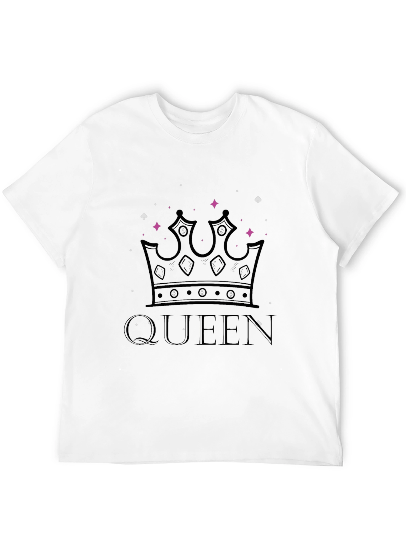 Black Queen Crown Graphic Black T-Shirt view 12