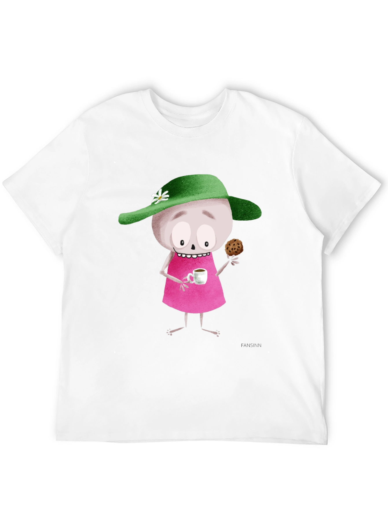 Black Whimsical Cartoon T-Shirt - Unique Design view 12