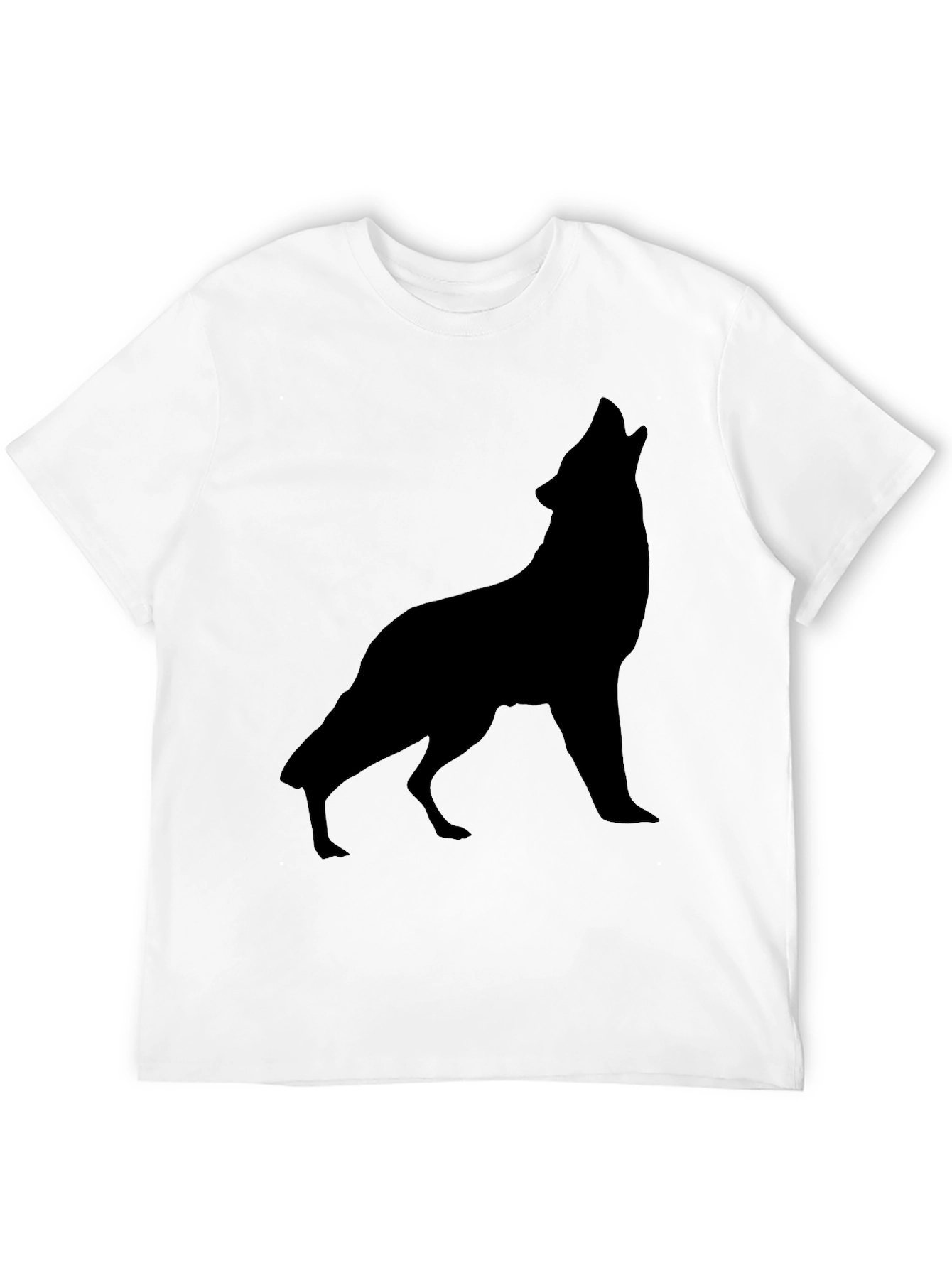 Black Black Wolf Silhouette Graphic Tee - Men's view 12