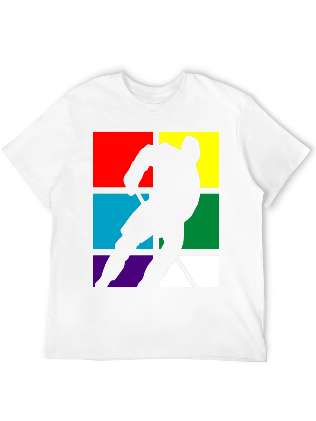 Black Retro Hockey Player Graphic Tee view 12