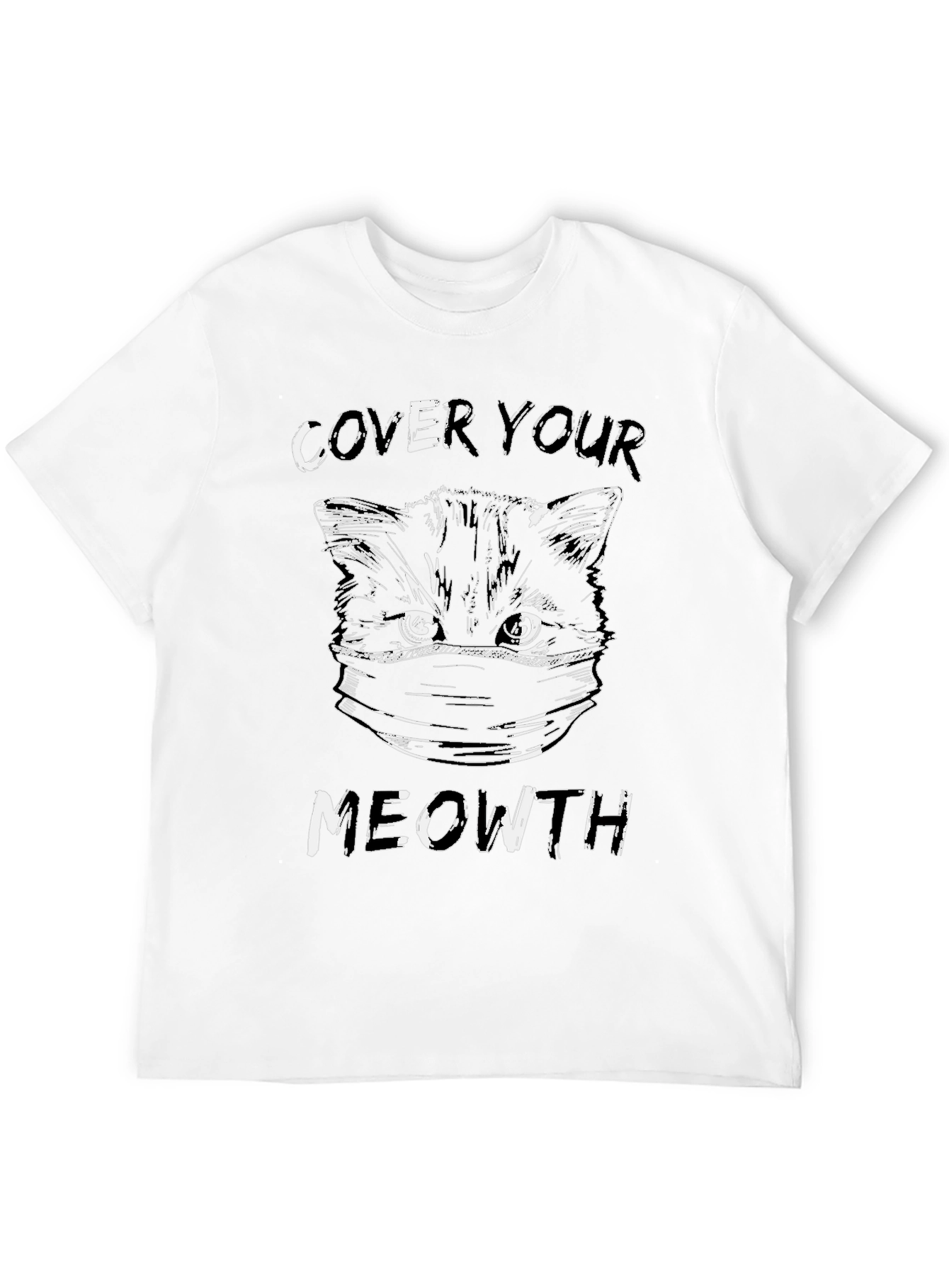 Black Cover Your Meowth T-Shirt view 12
