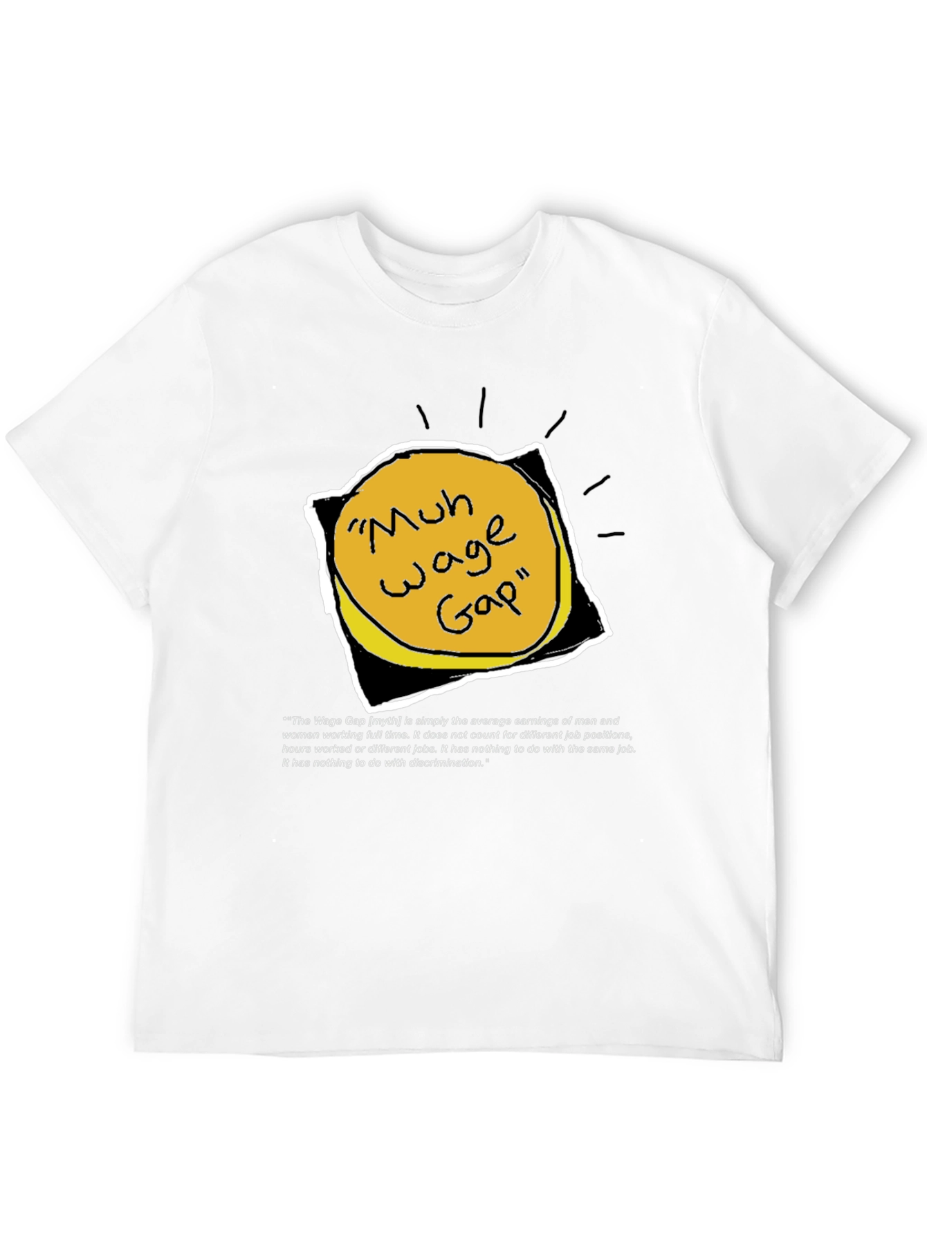 Black Wage Gap Myth Graphic T-Shirt view 12