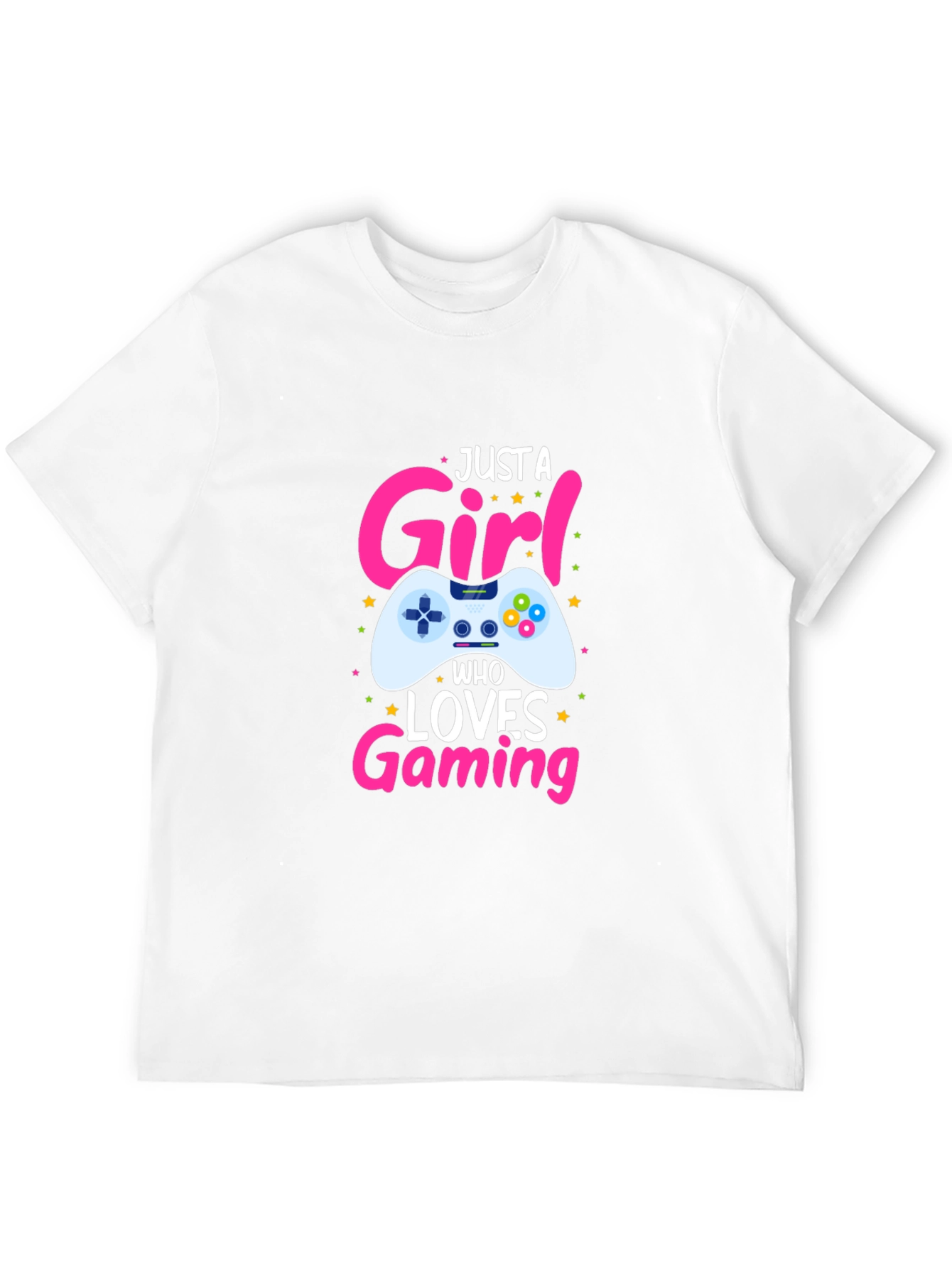 Black Just a Girl Who Loves Gaming T-Shirt view 12
