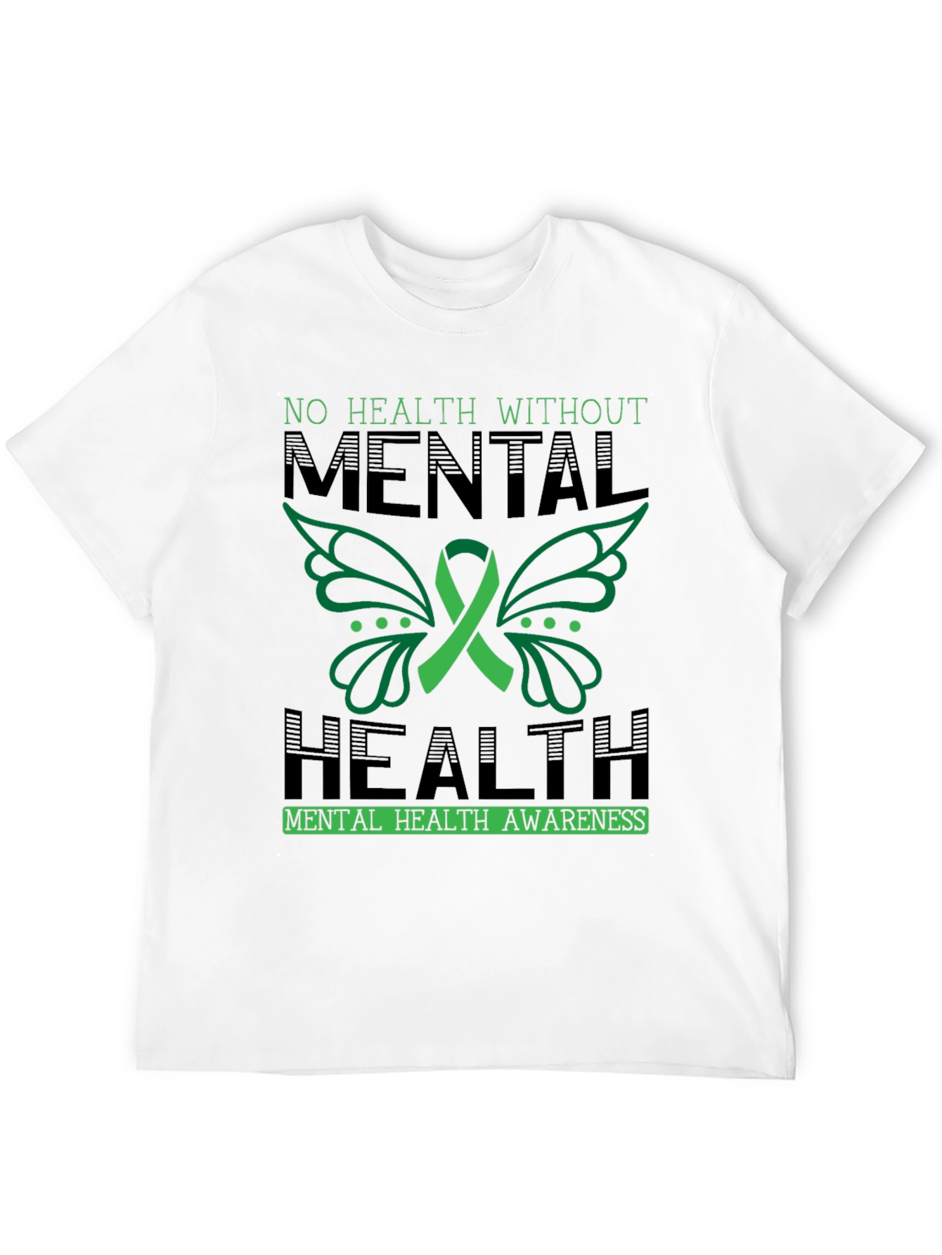 Black Mental Health Awareness Black T-Shirt view 12