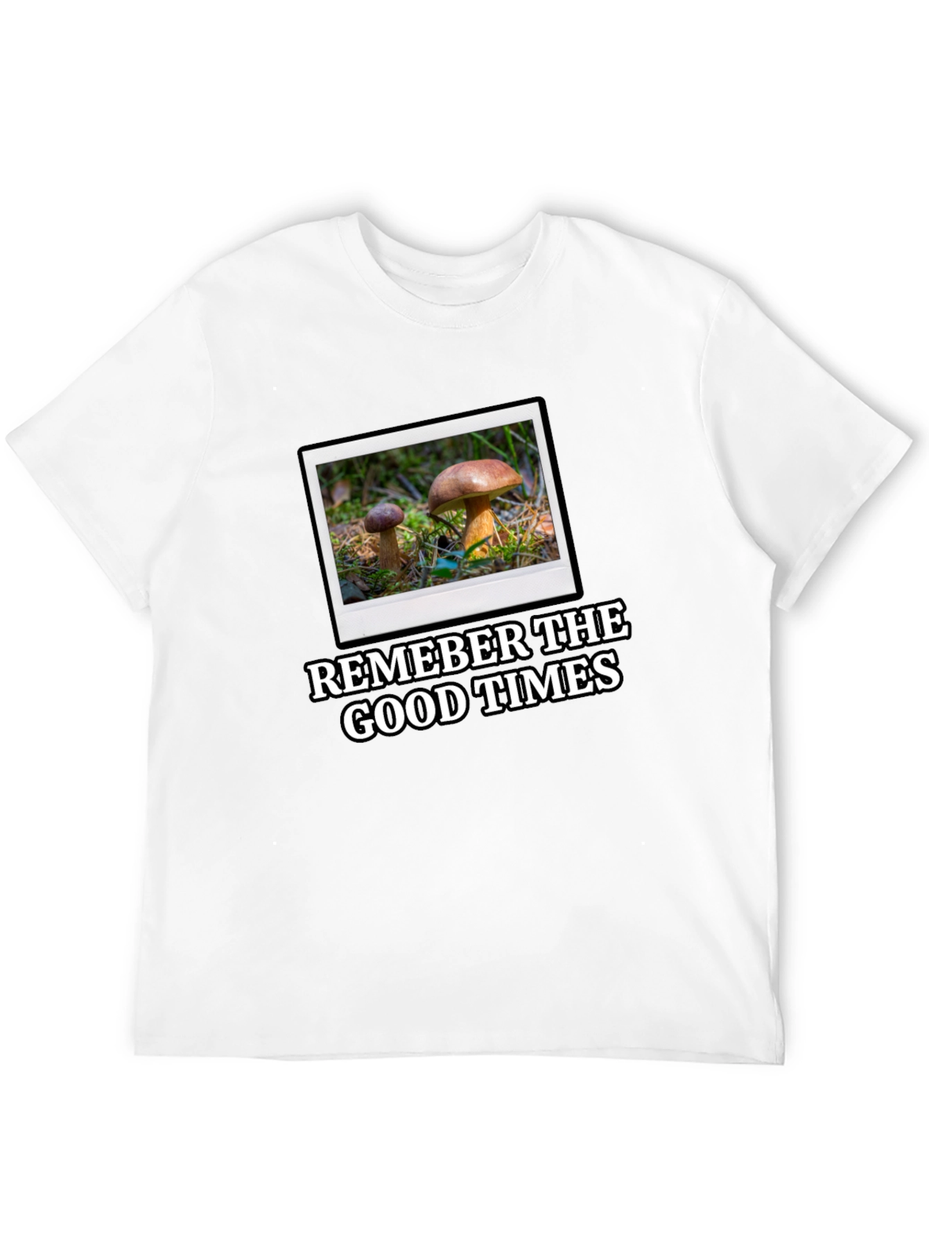 Black Mushroom Photo T-Shirt: Remember the Good Times! view 12