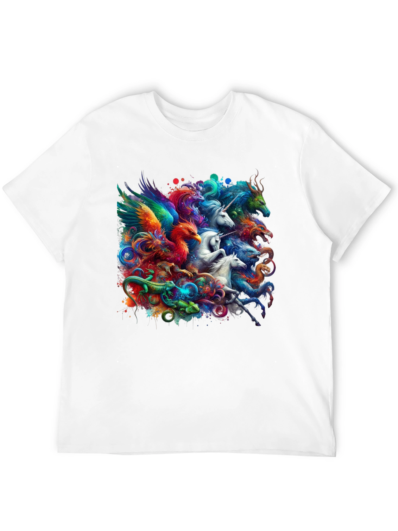 Fantasy Creature T-Shirt: Unicorns, Dragons, Phoenix - 12