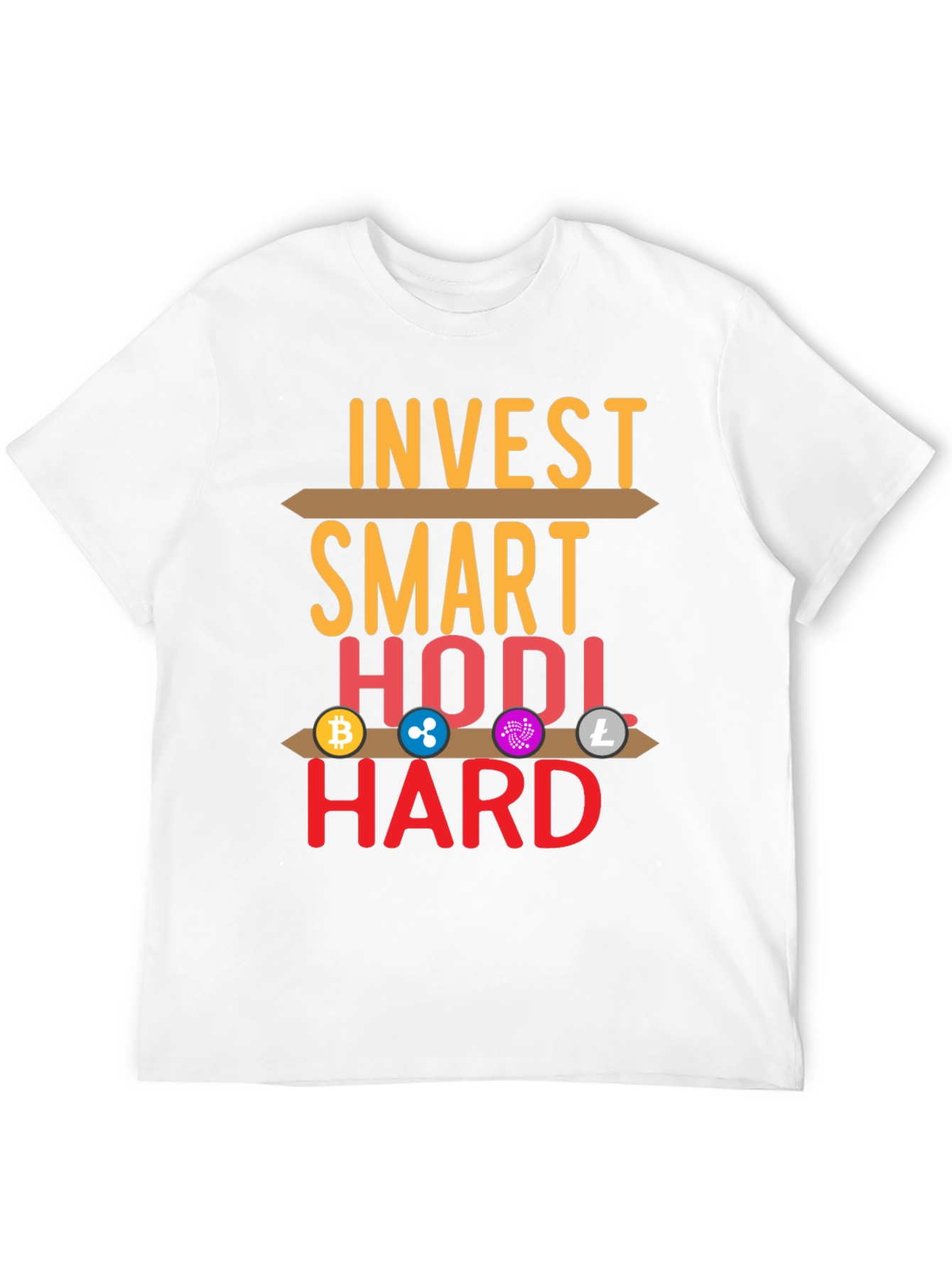Black Invest Smart HODL Hard Crypto T-Shirt view 12