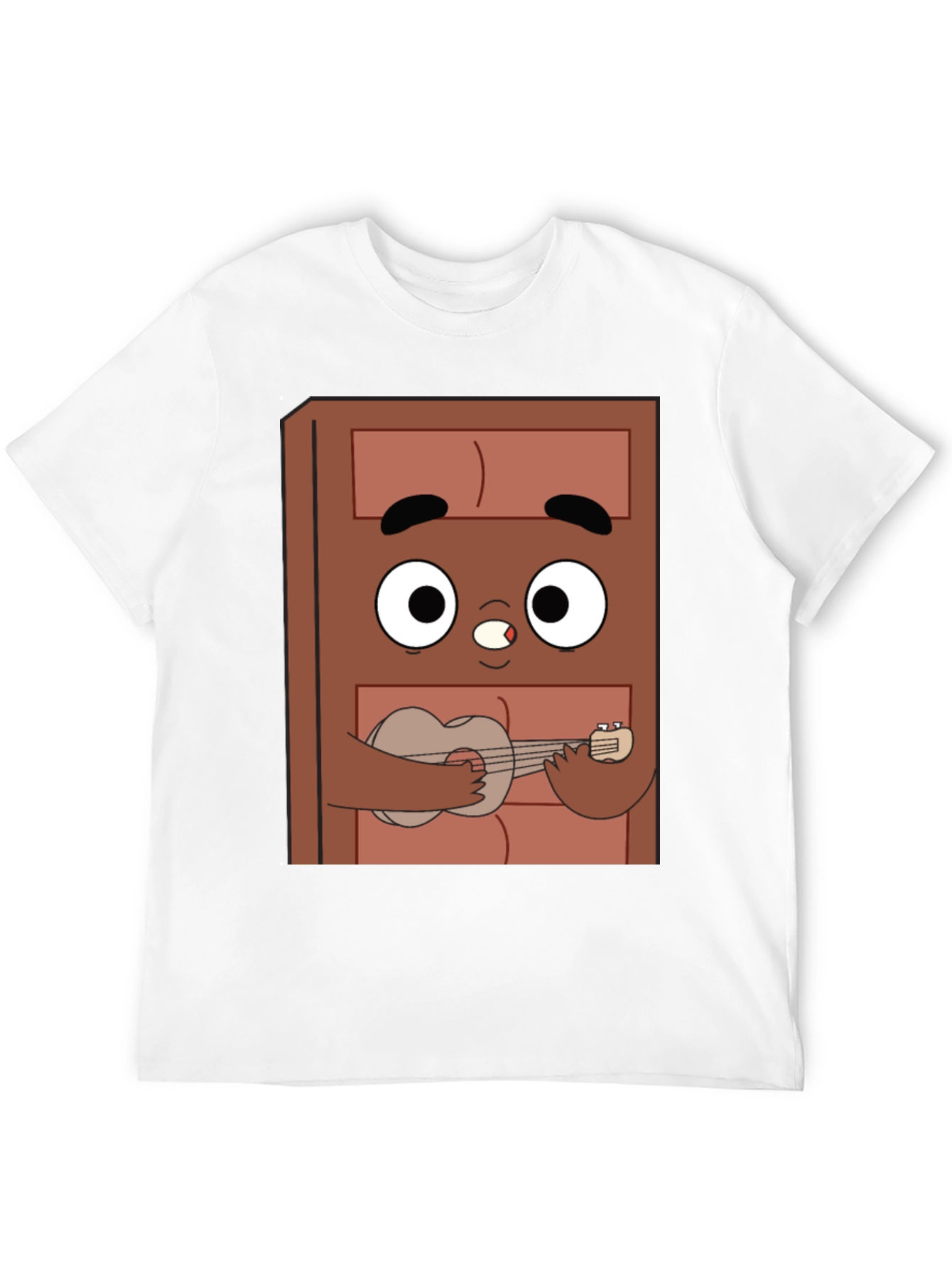 Black Cartoon Character Ukulele T-Shirt view 12