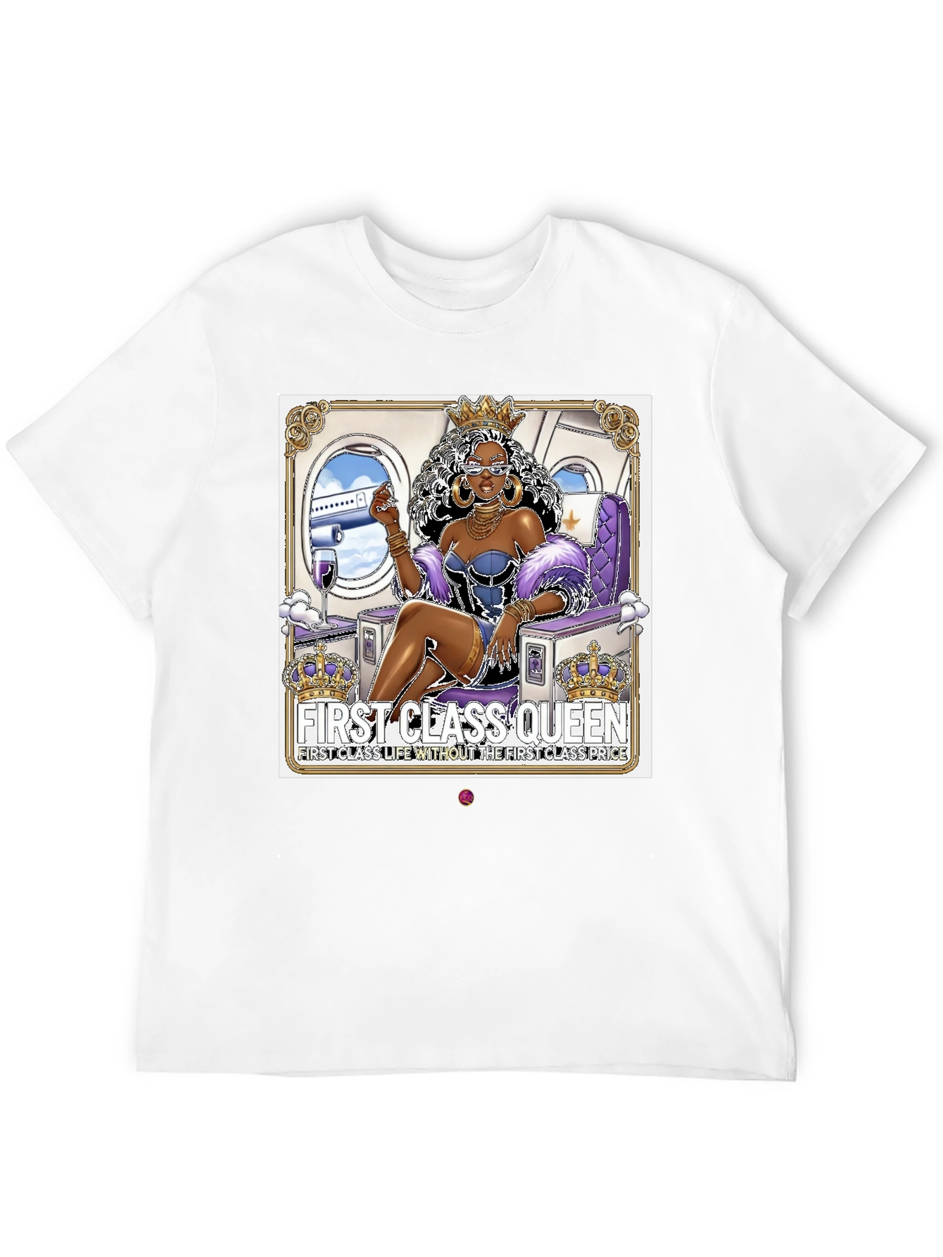 Black First Class Queen Graphic Tee view 12