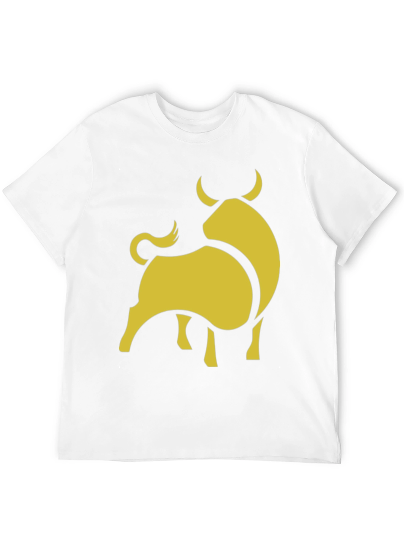 Black Stylish Black Tee with Gold Bull Graphic view 12