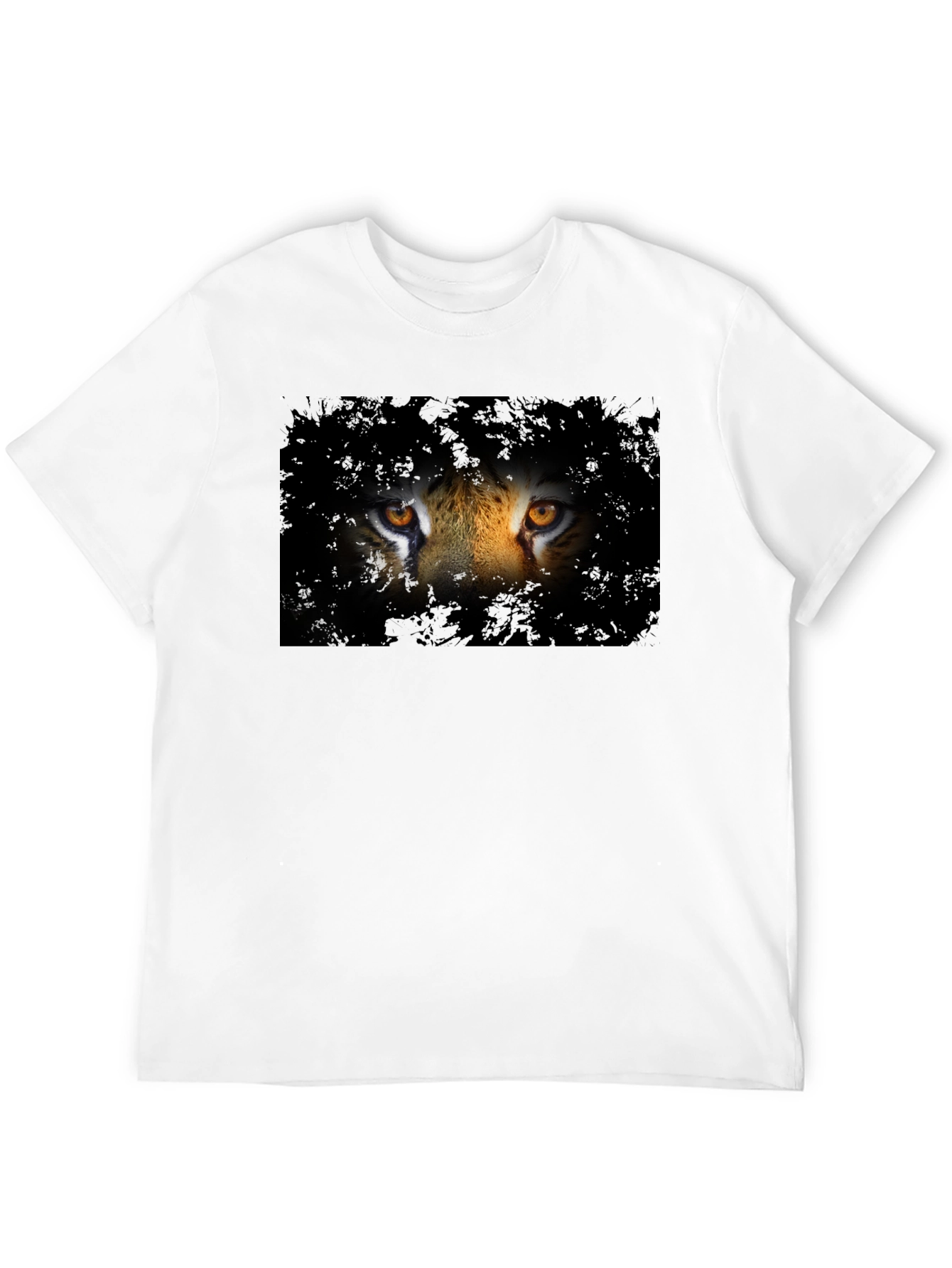 Black Tiger Eyes Graphic Tee - Men's Black T-Shirt view 12