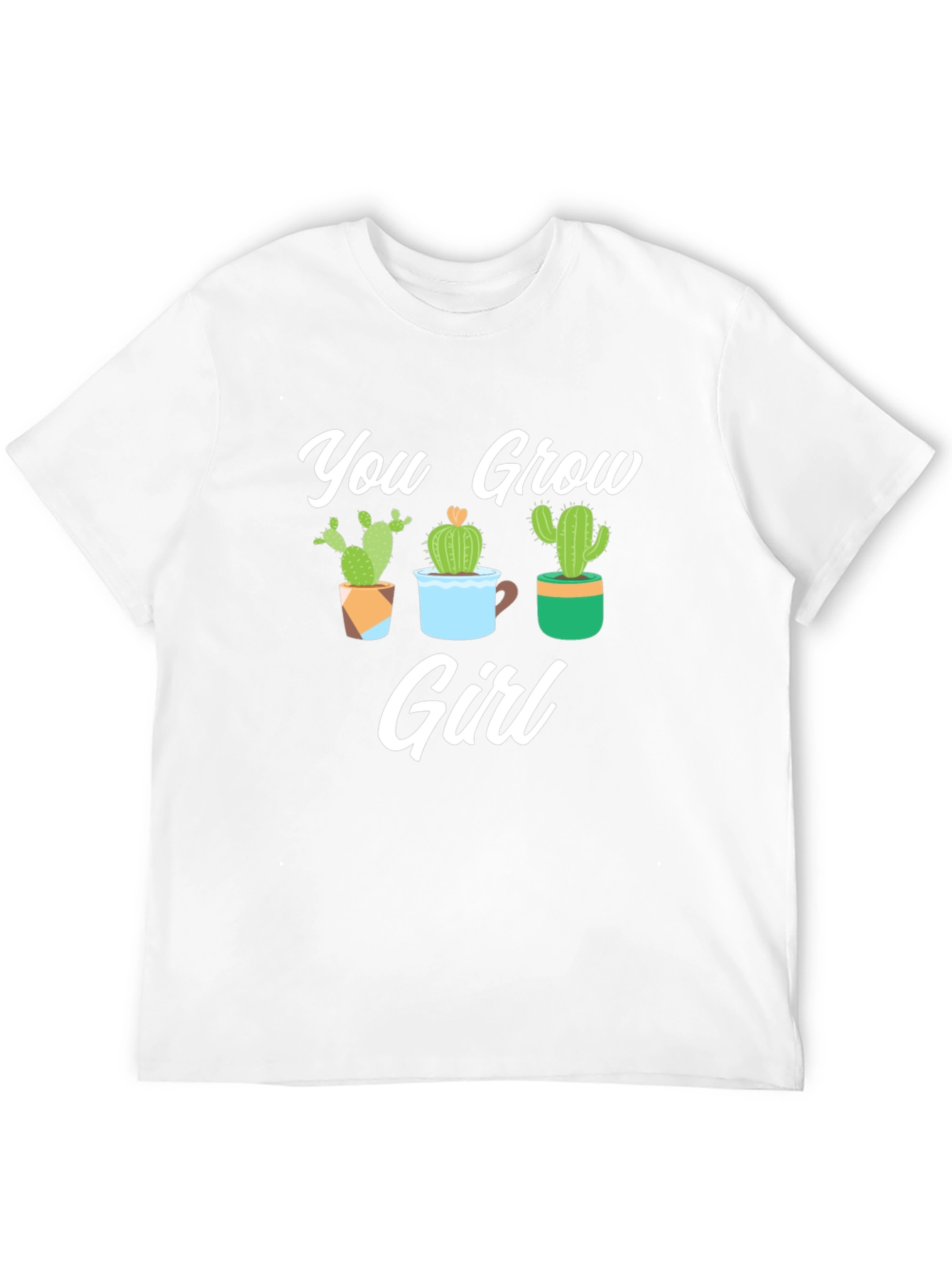 Black You Grow Girl Cactus Graphic Tee Shirt view 12