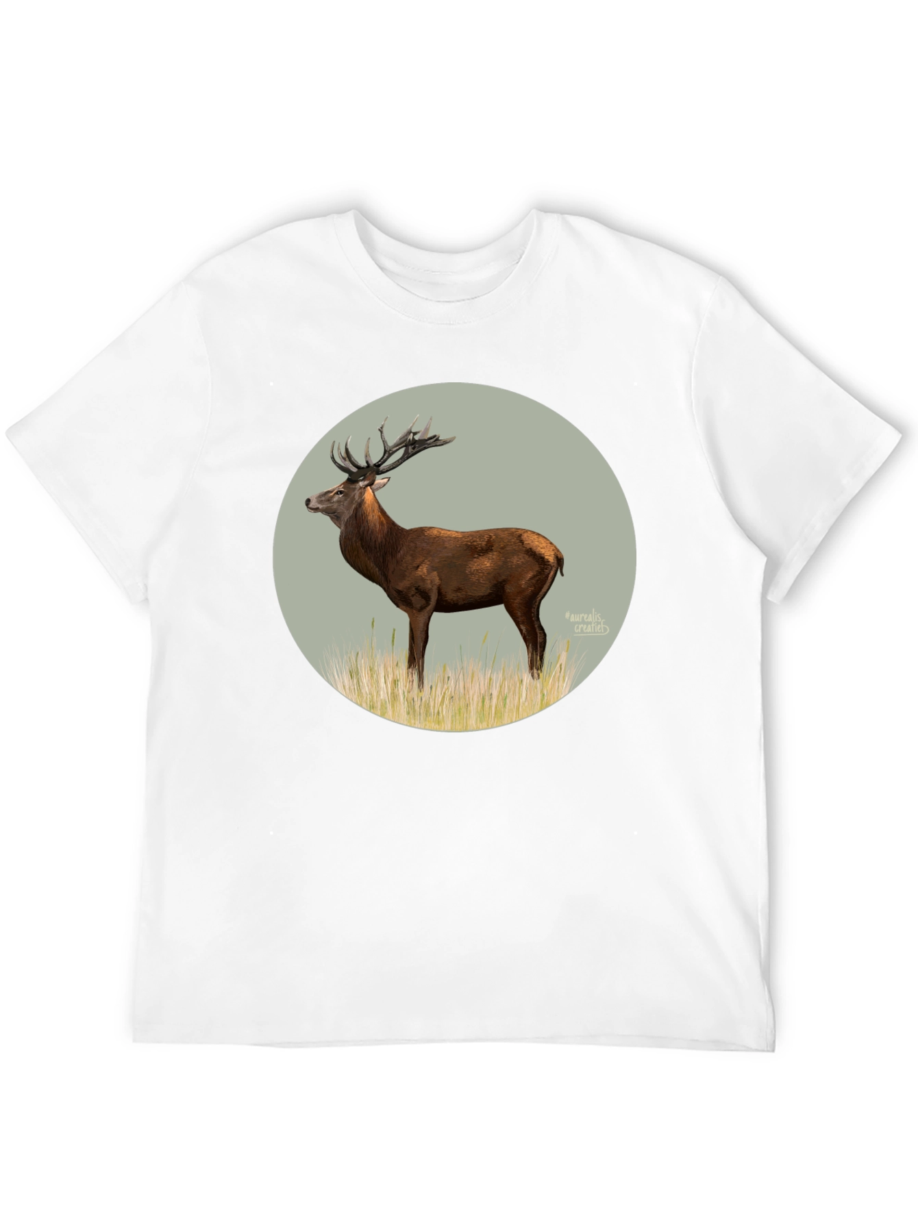 Black Deer Graphic Tee - Black Cotton T-Shirt view 12
