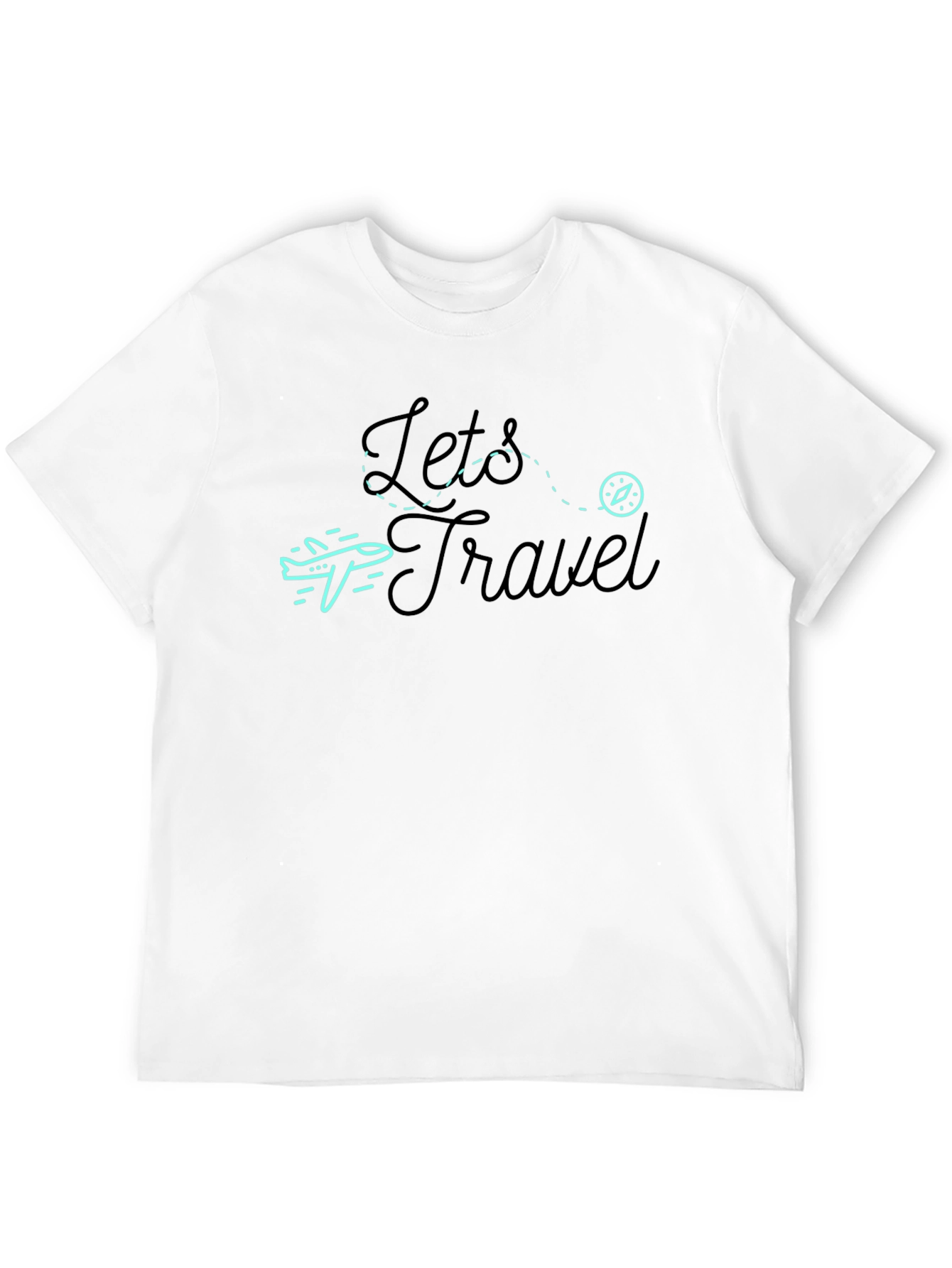 Black Let's Travel Graphic Tee - Black view 12