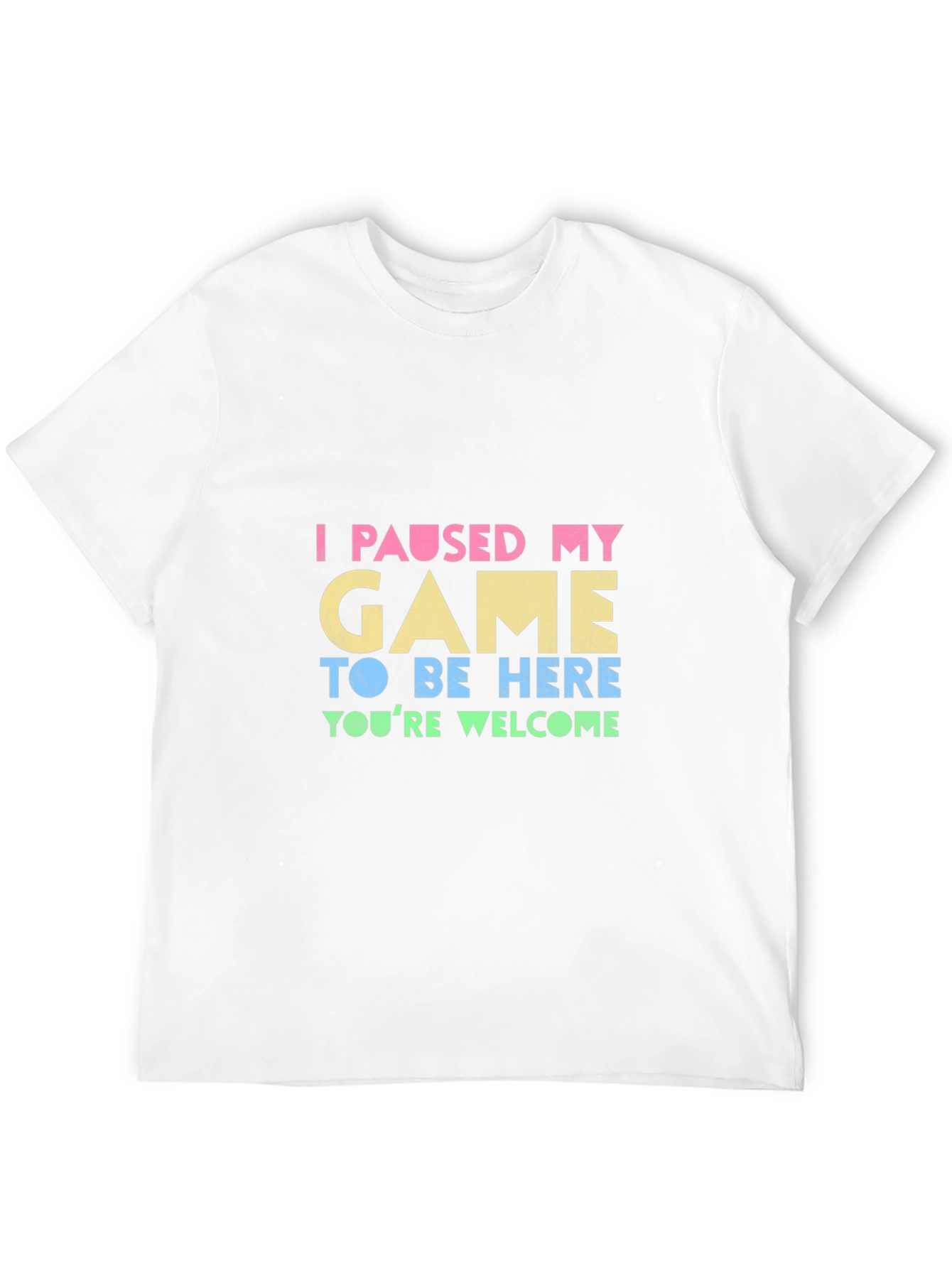 Black Funny Gamer T-Shirt: "I Paused My Game" view 12