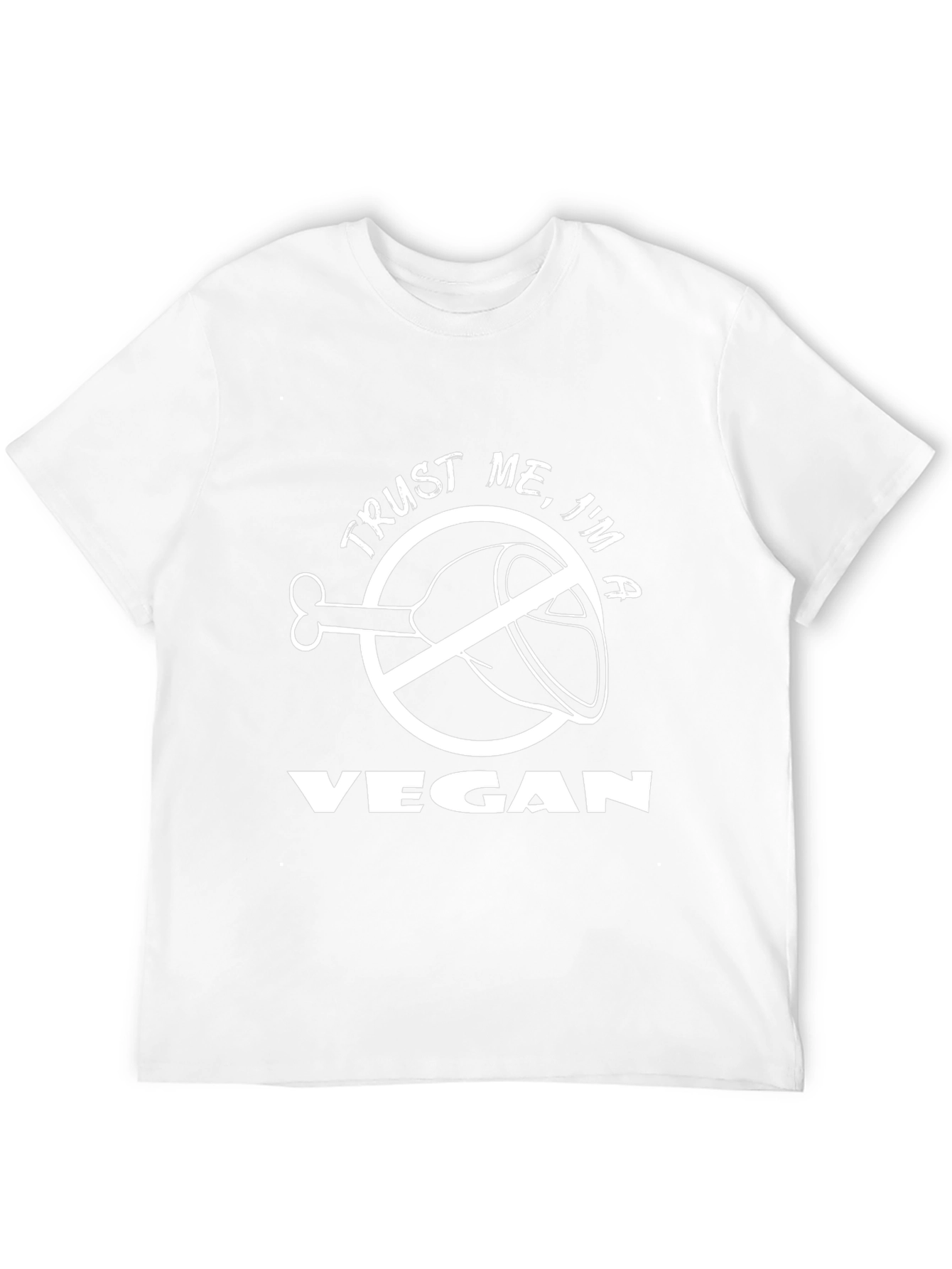 Black Trust Me I'm A Vegan Funny Graphic T-Shirt view 12