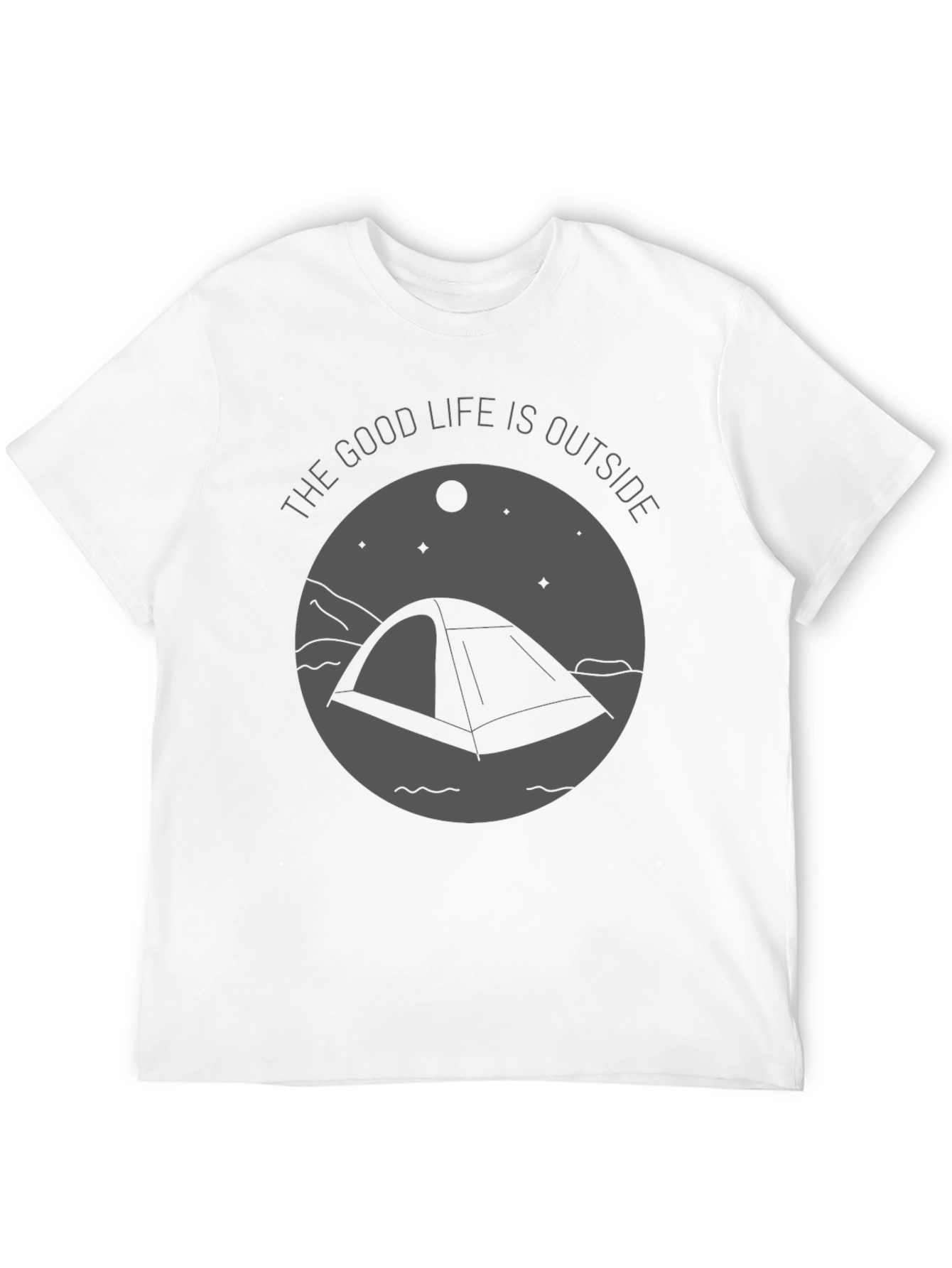 Black The Good Life is Outside Camping T-Shirt view 12