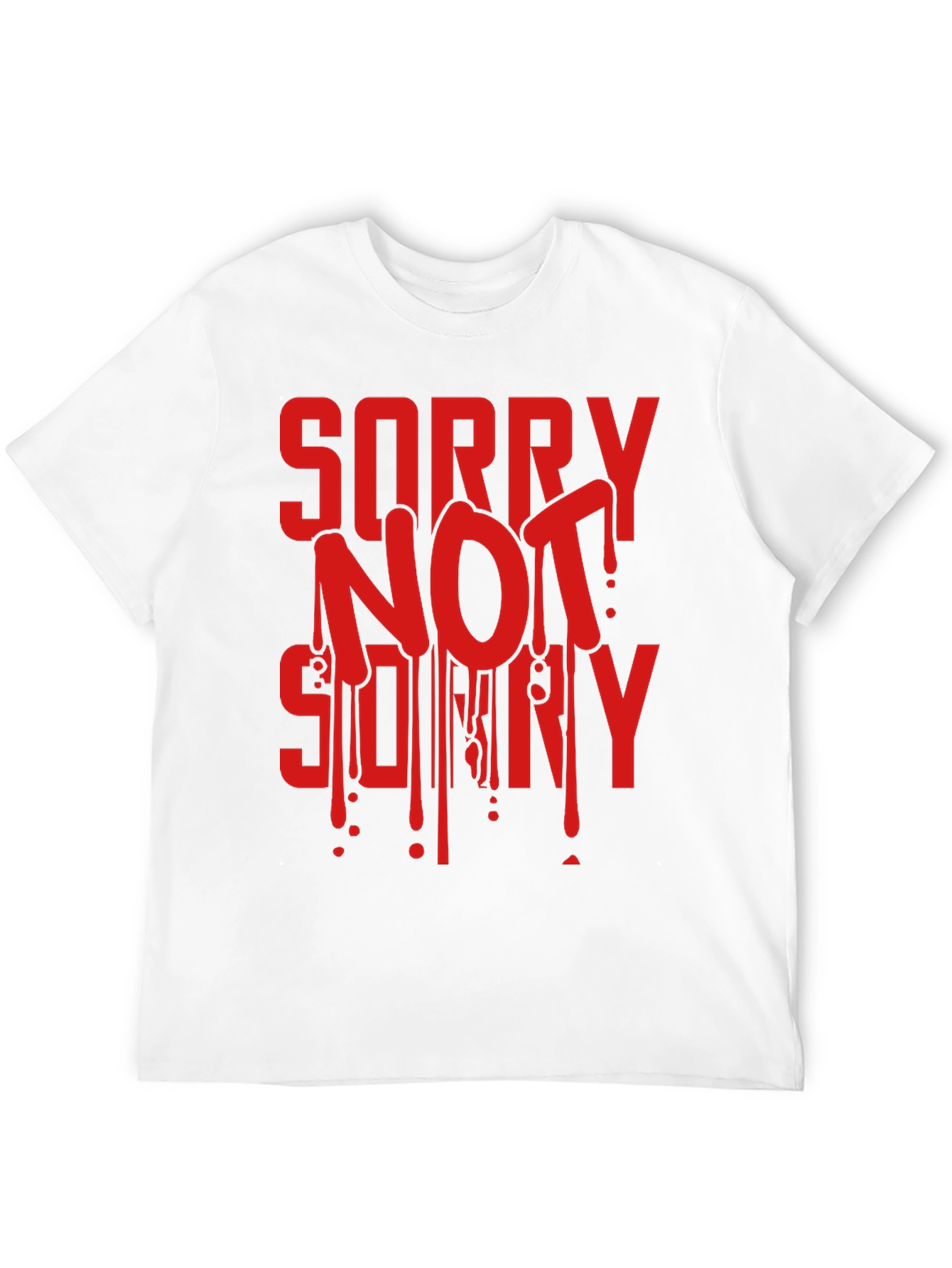Black Sorry Not Sorry Graphic Tee - Men's Black T-Shirt view 12
