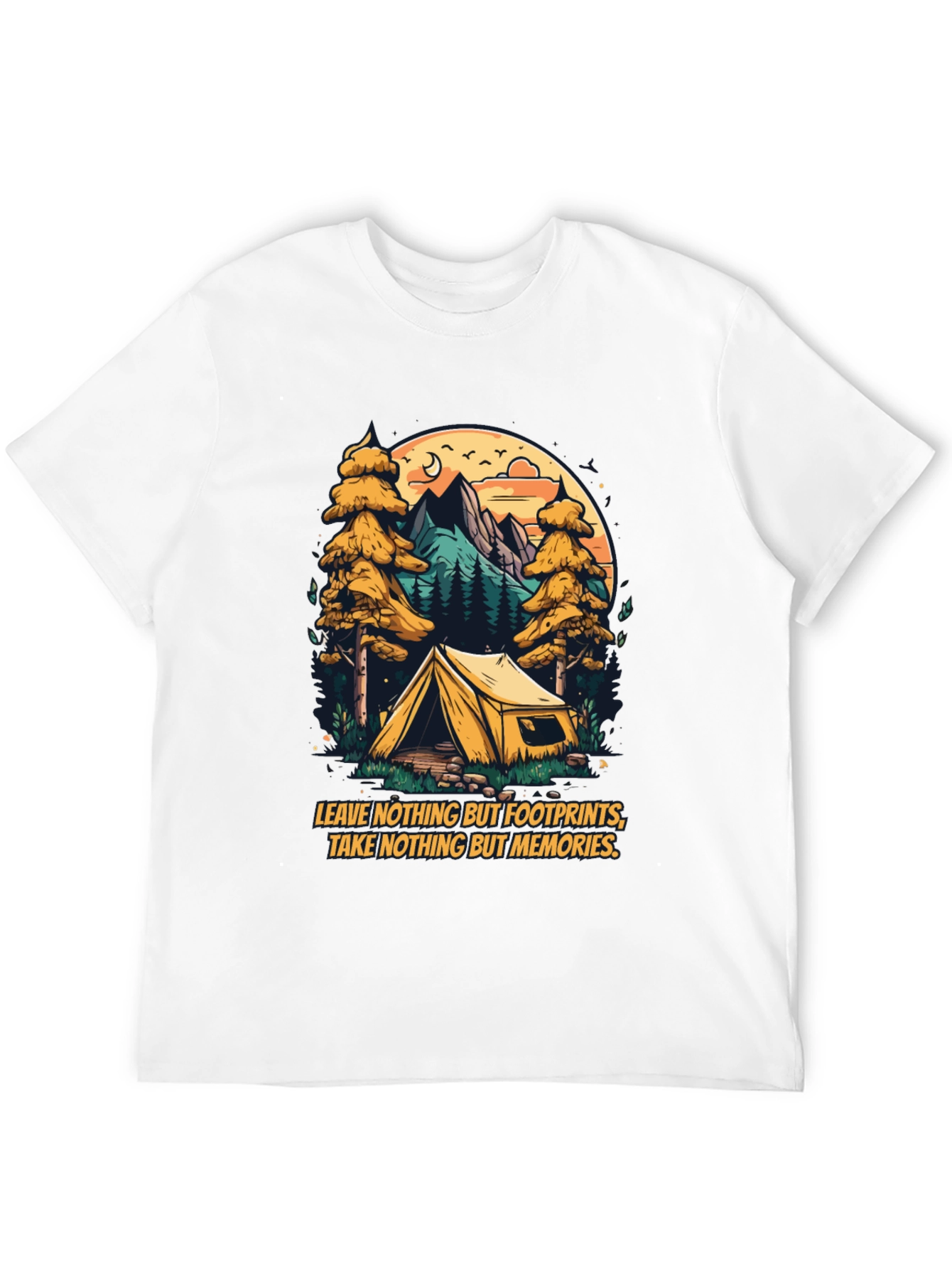 Black Nature Camping Graphic Tee view 12