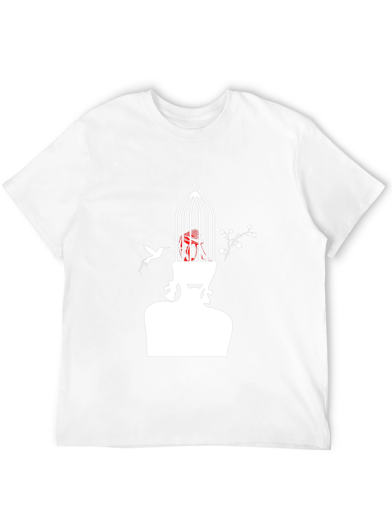 Black Artistic Birdcage Mind T-Shirt view 12