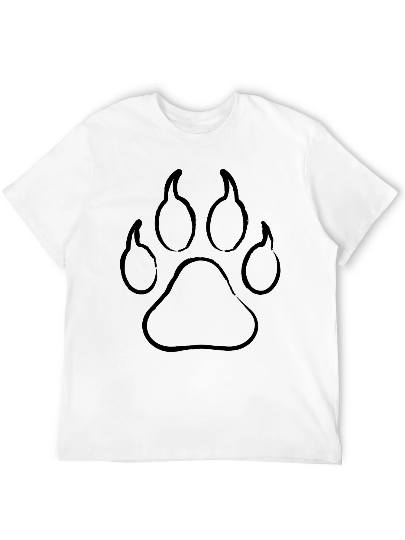 Black Black Paw Print Graphic Tee - Casual Style view 12
