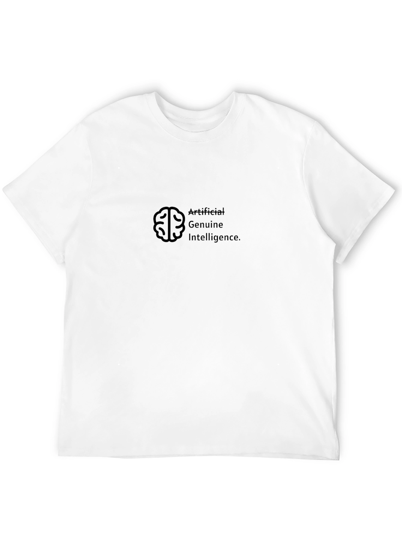 Black Artificial Genuine Intelligence T-Shirt view 12