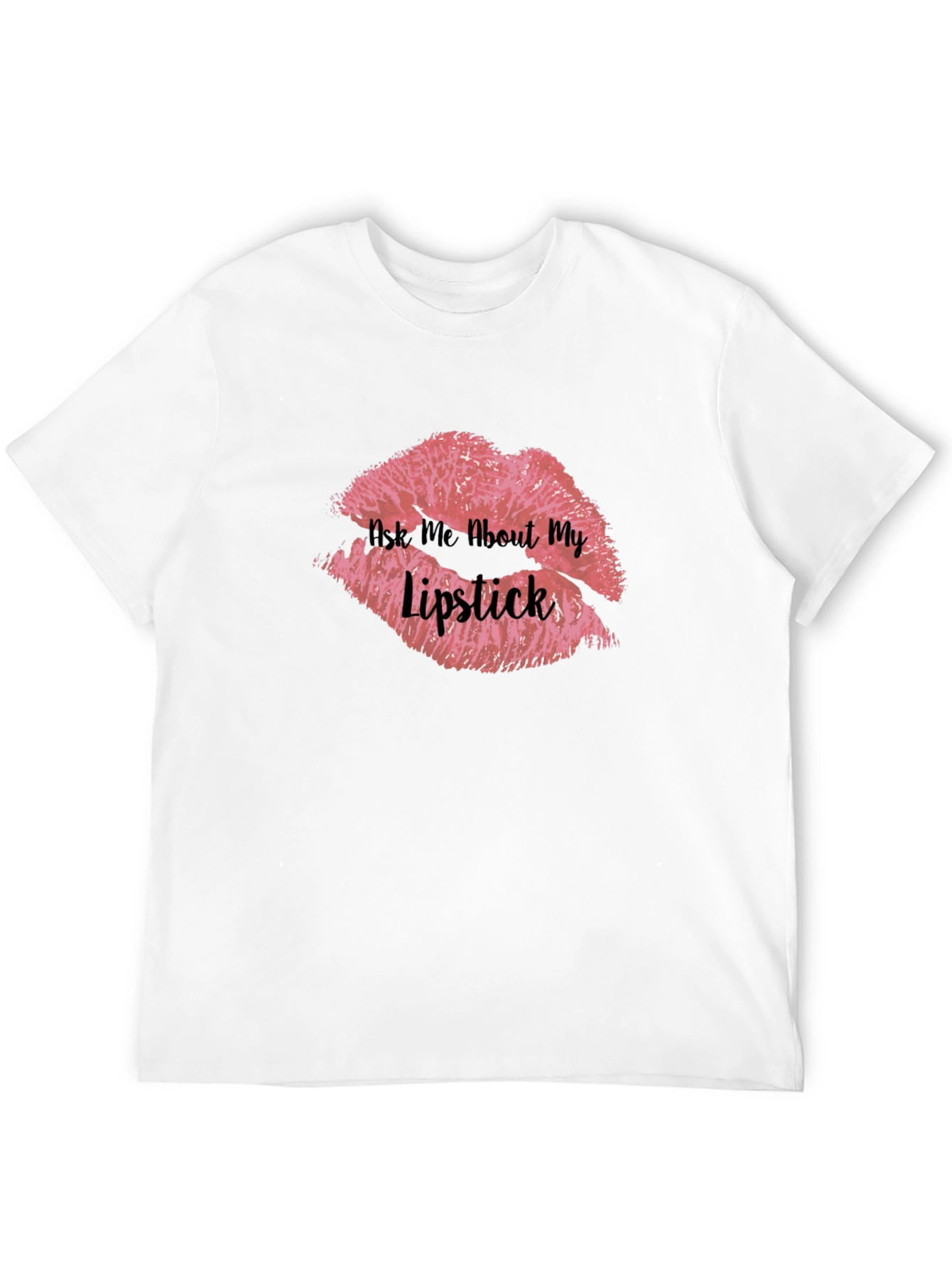 Black Ask Me About My Lipstick T-Shirt view 12