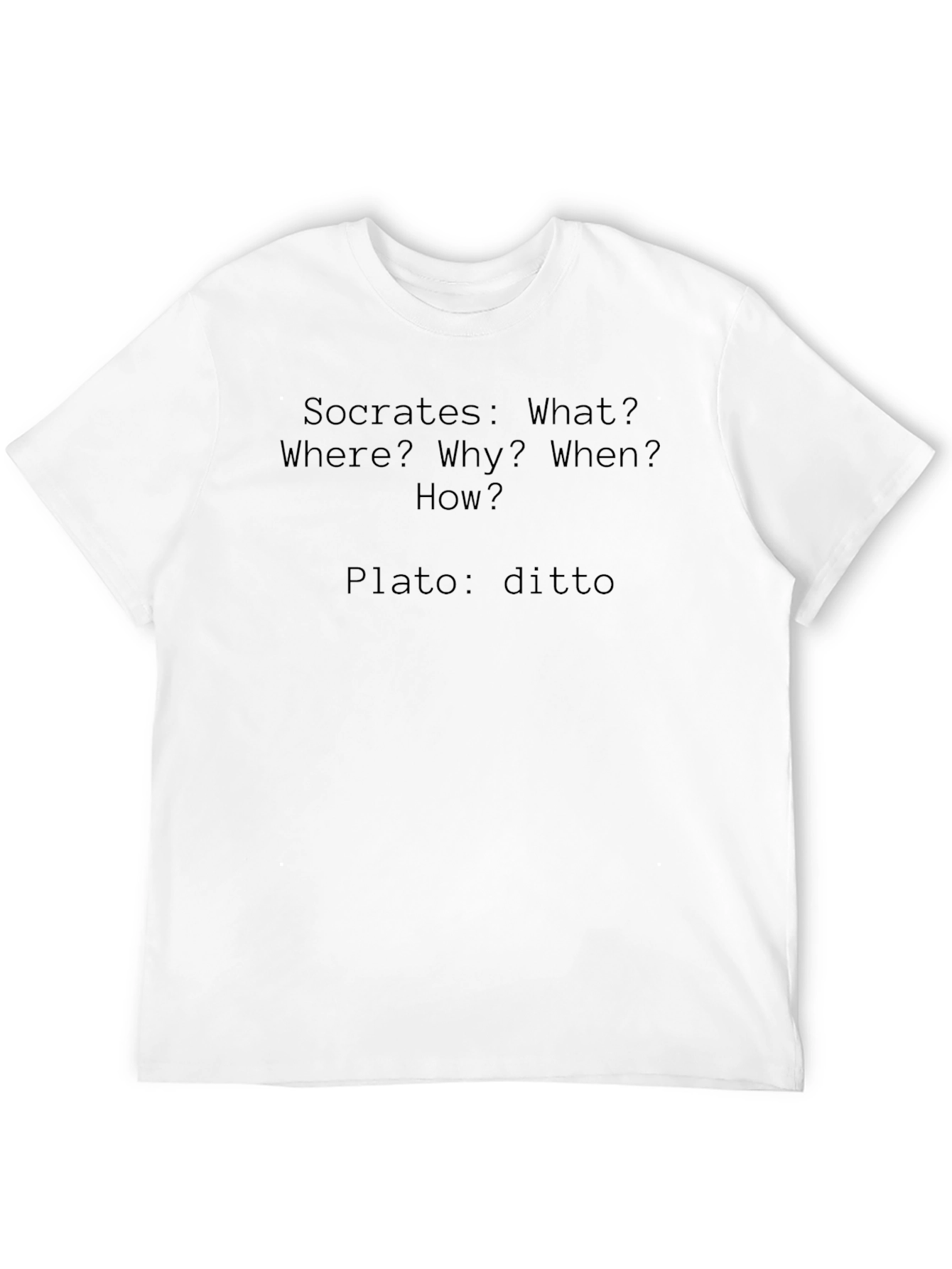 Black Socrates Plato Ditto Black T-Shirt view 12