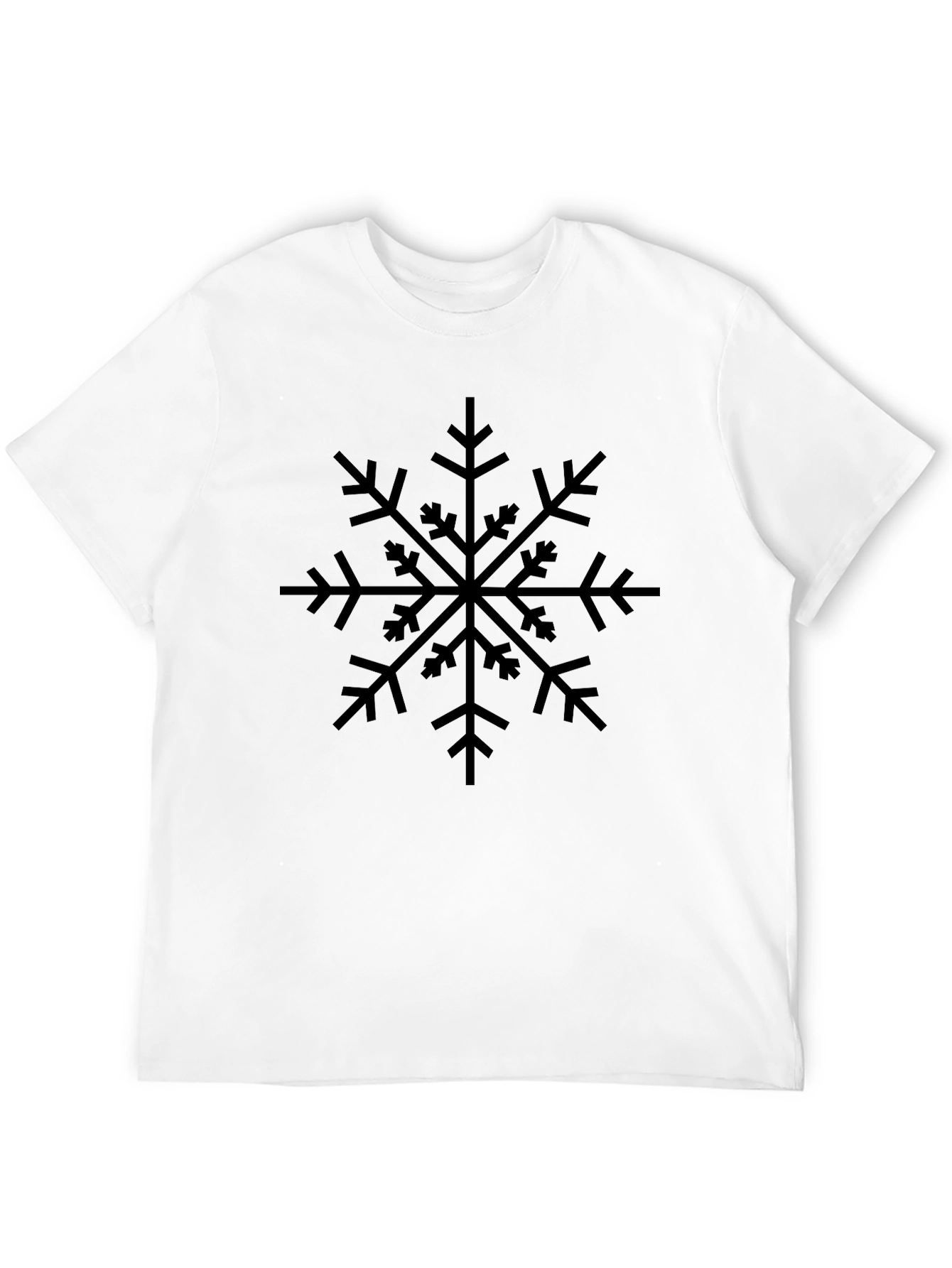 Black Black Snowflake Graphic Tee - Men's Casual Shirt view 12