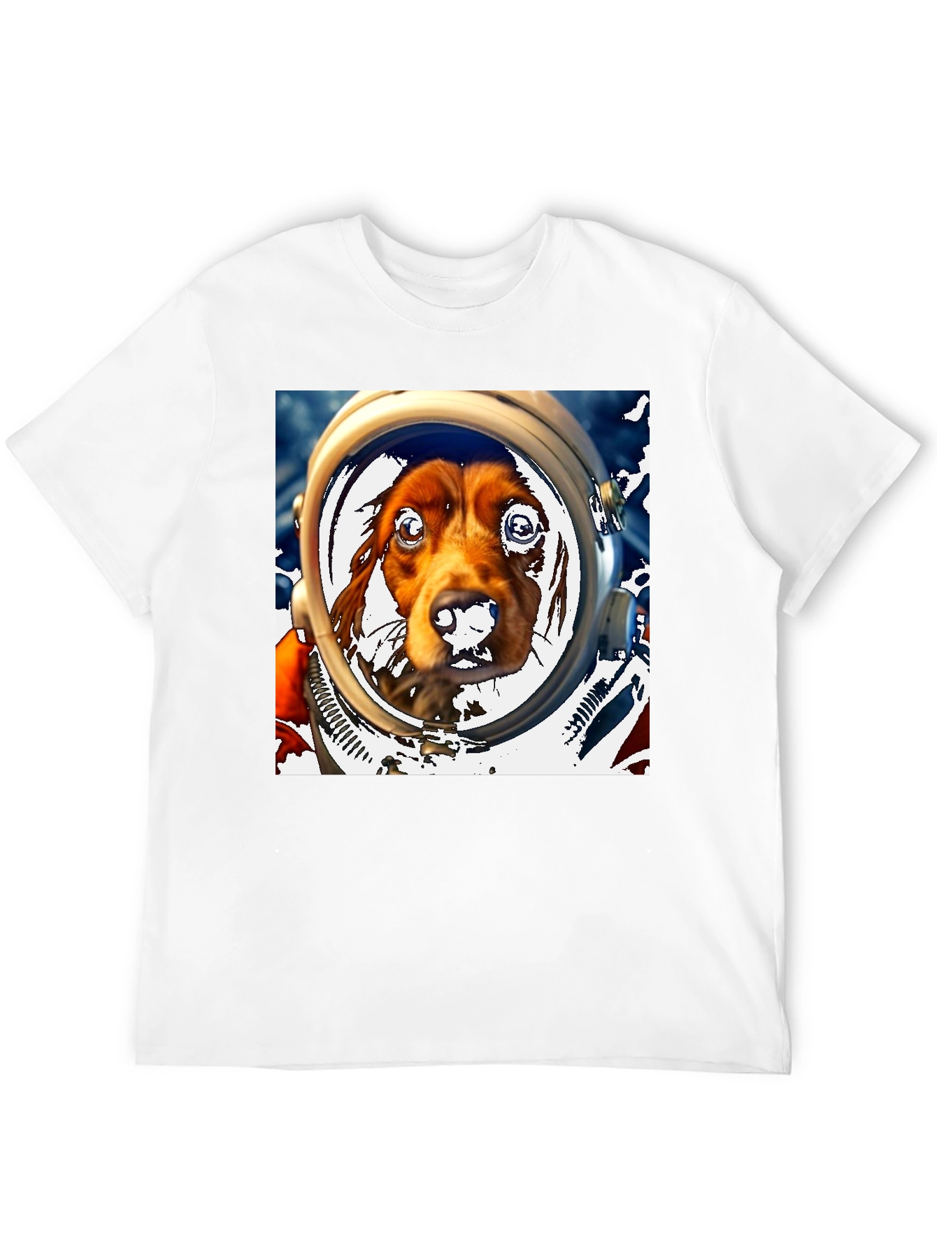 Black Dog Astronaut Graphic Tee - Space Dog Lover T-Shirt view 12