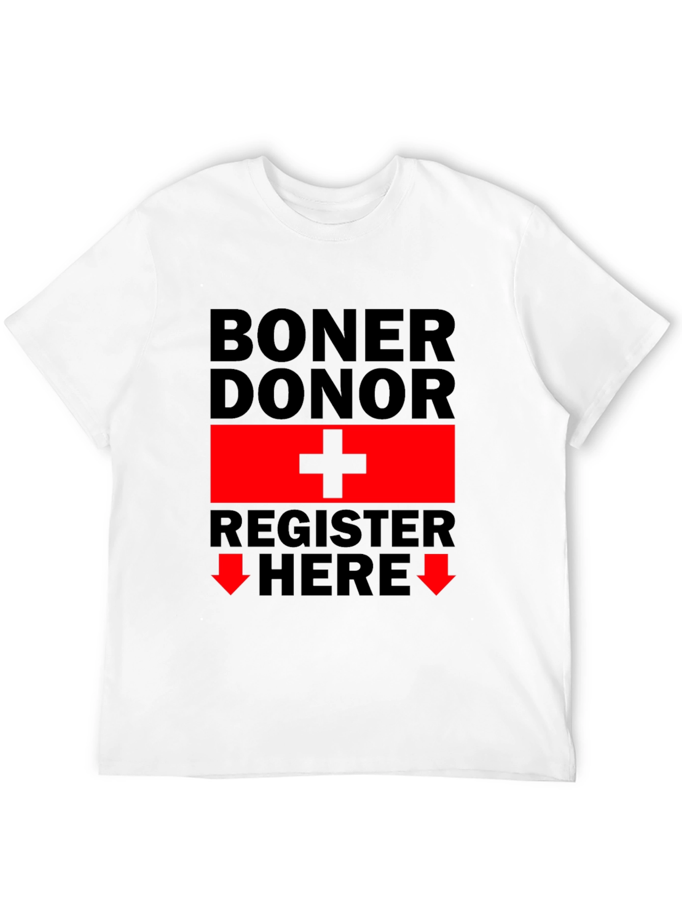 Black Boner Donor Register Here Funny Graphic Tee view 12