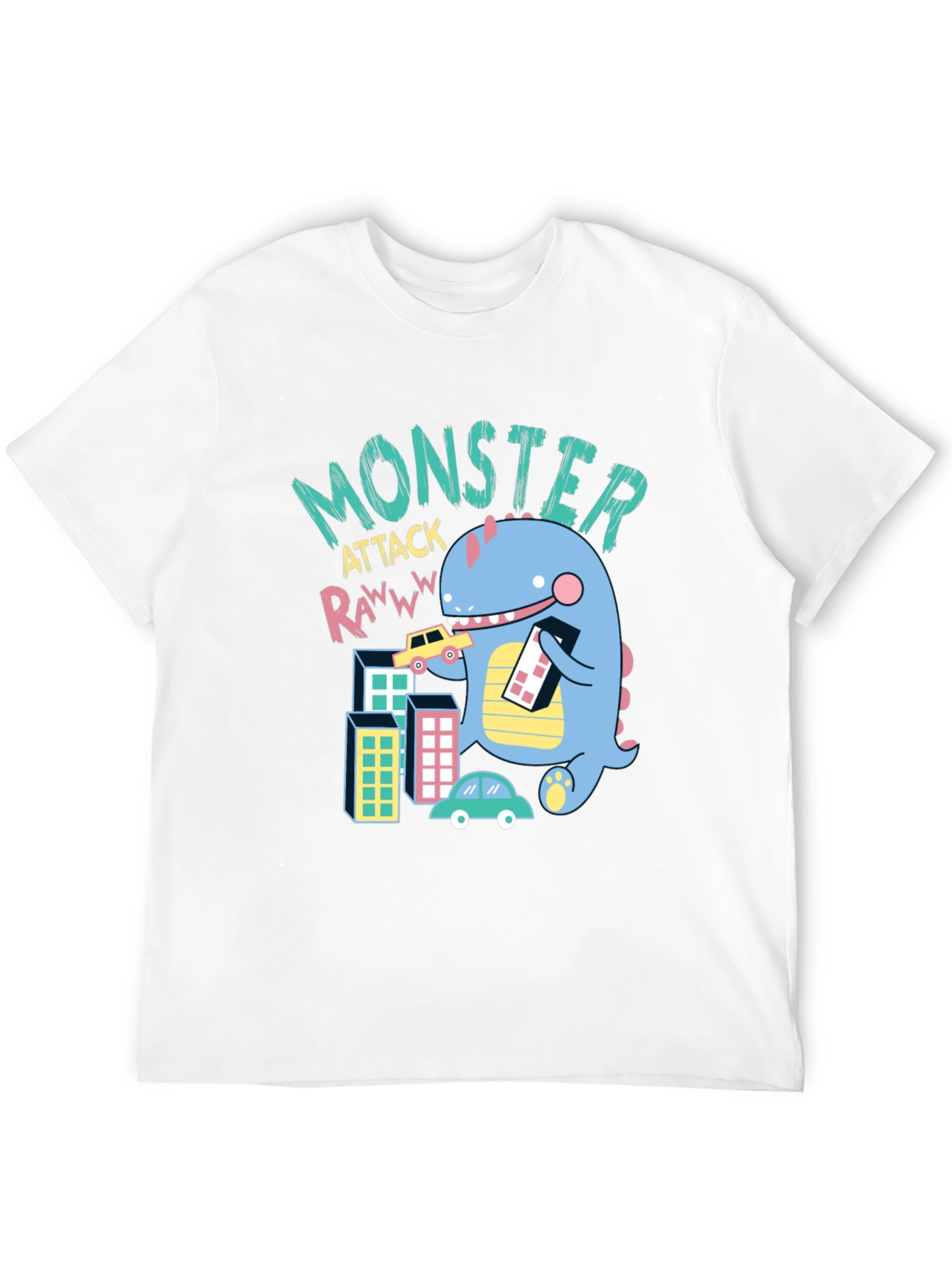Black Monster Attack Graphic T-Shirt - Fun & Unique Design view 12